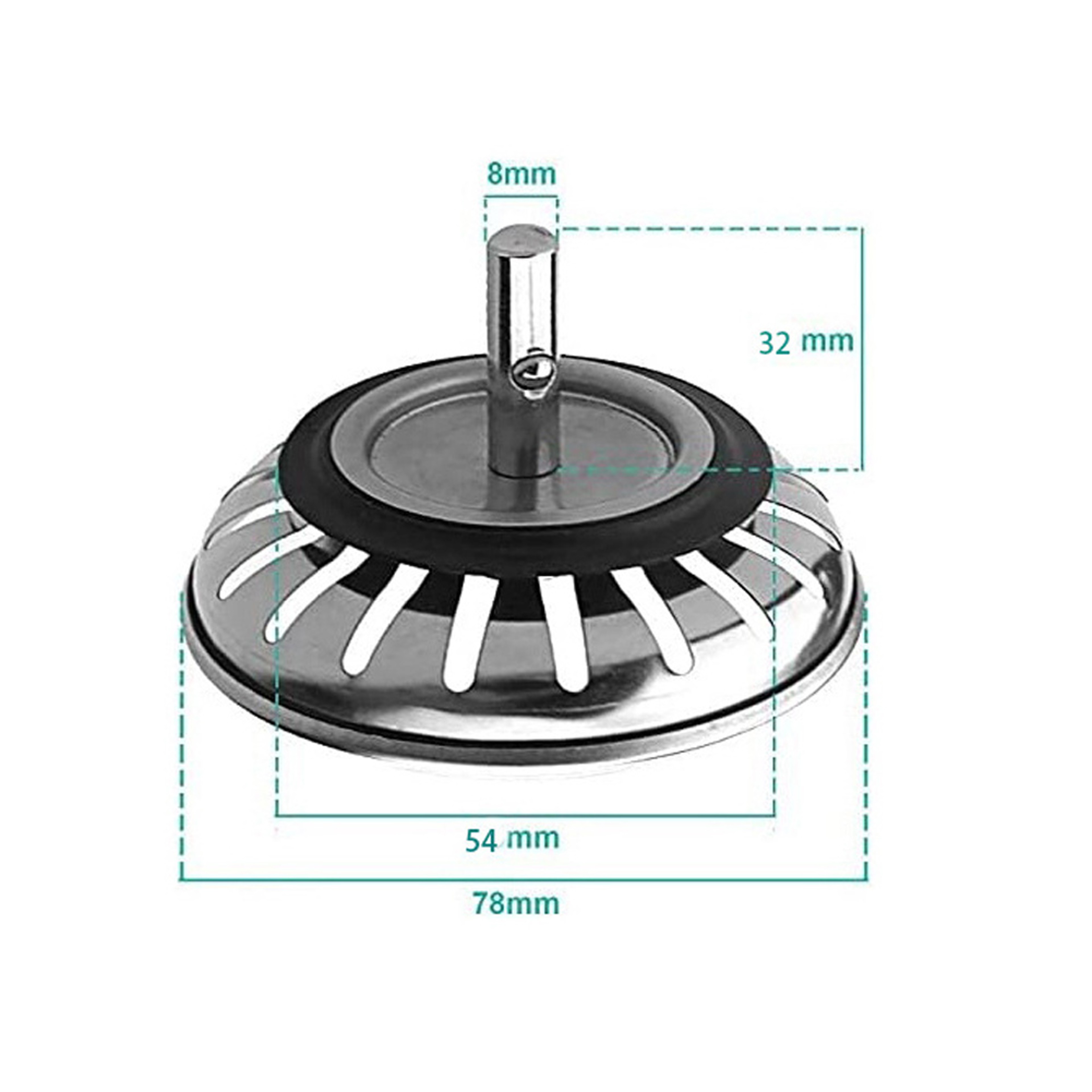 Premium Stainless Steel Kitchen Sink Drain Plug & Sink Strainer Stopper – view 6