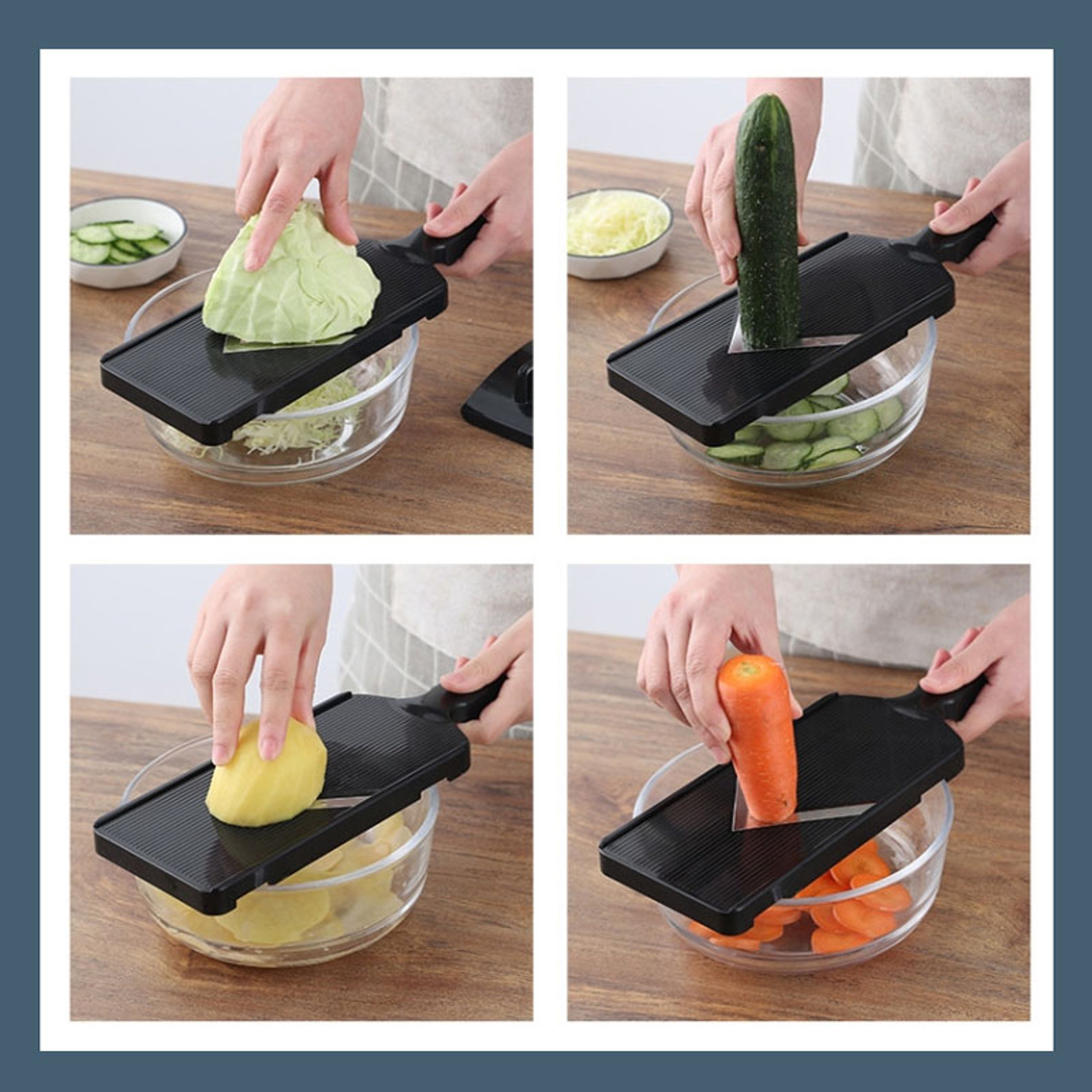 Manual Vegetable Slicer  Cabbage Shredder Multi Function Kitchen Grater Tool For Fast Salad Prep 3