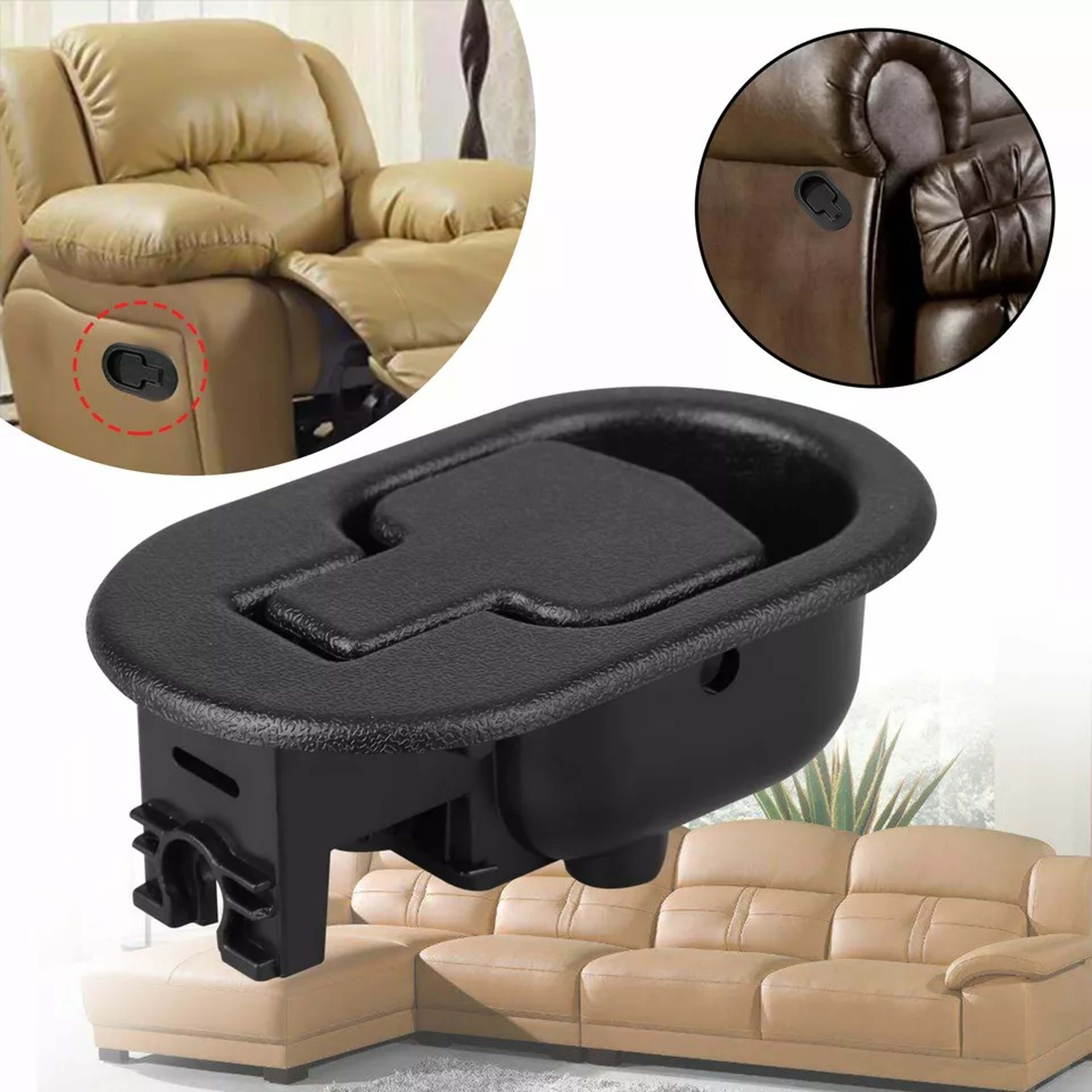 Universal Replacement Recliner Pull Handle Chair Sofa Couch Release Lever Black