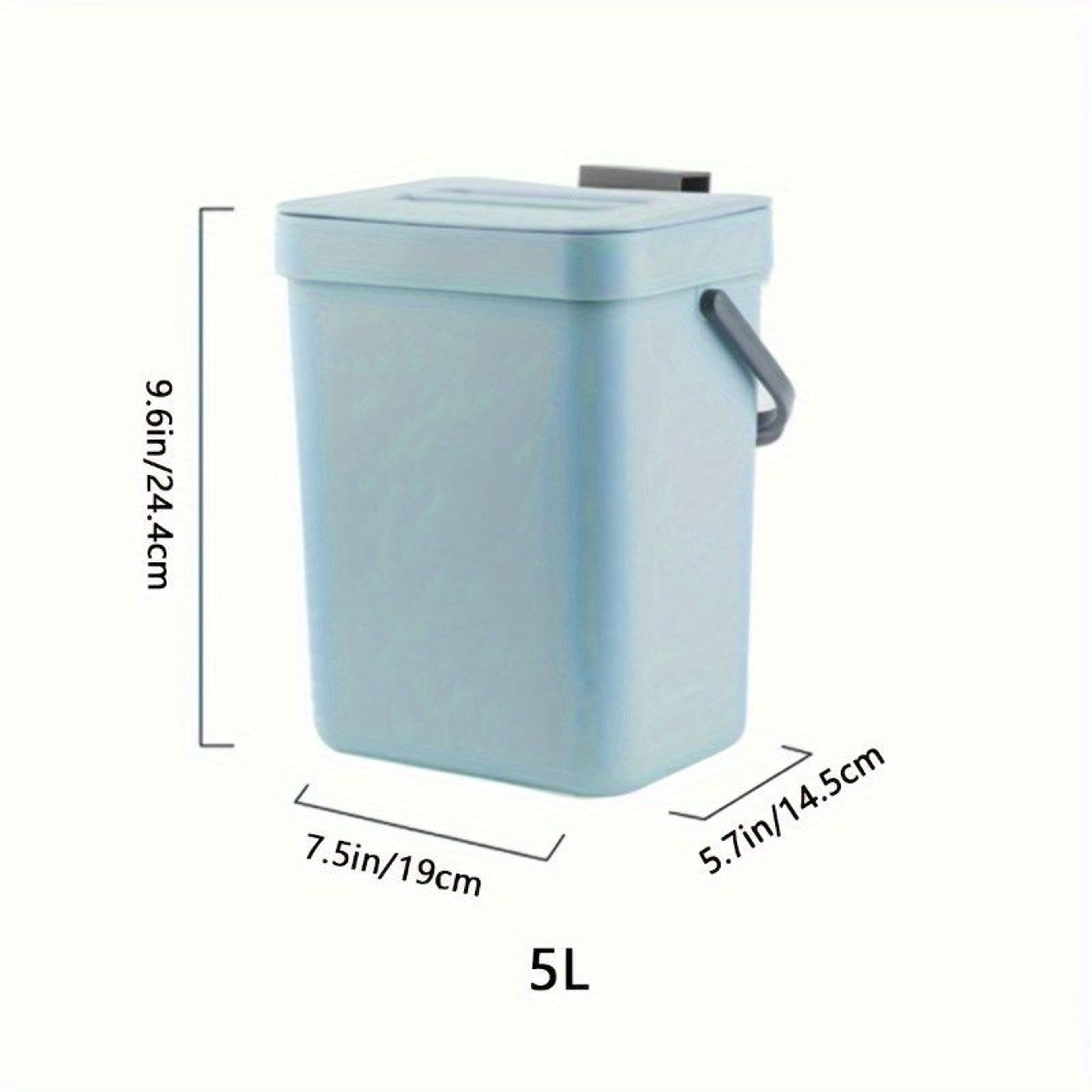 Space Saving Quiet Close Trash Can EcoFriendly Sealed Bin for Kitchen  Office