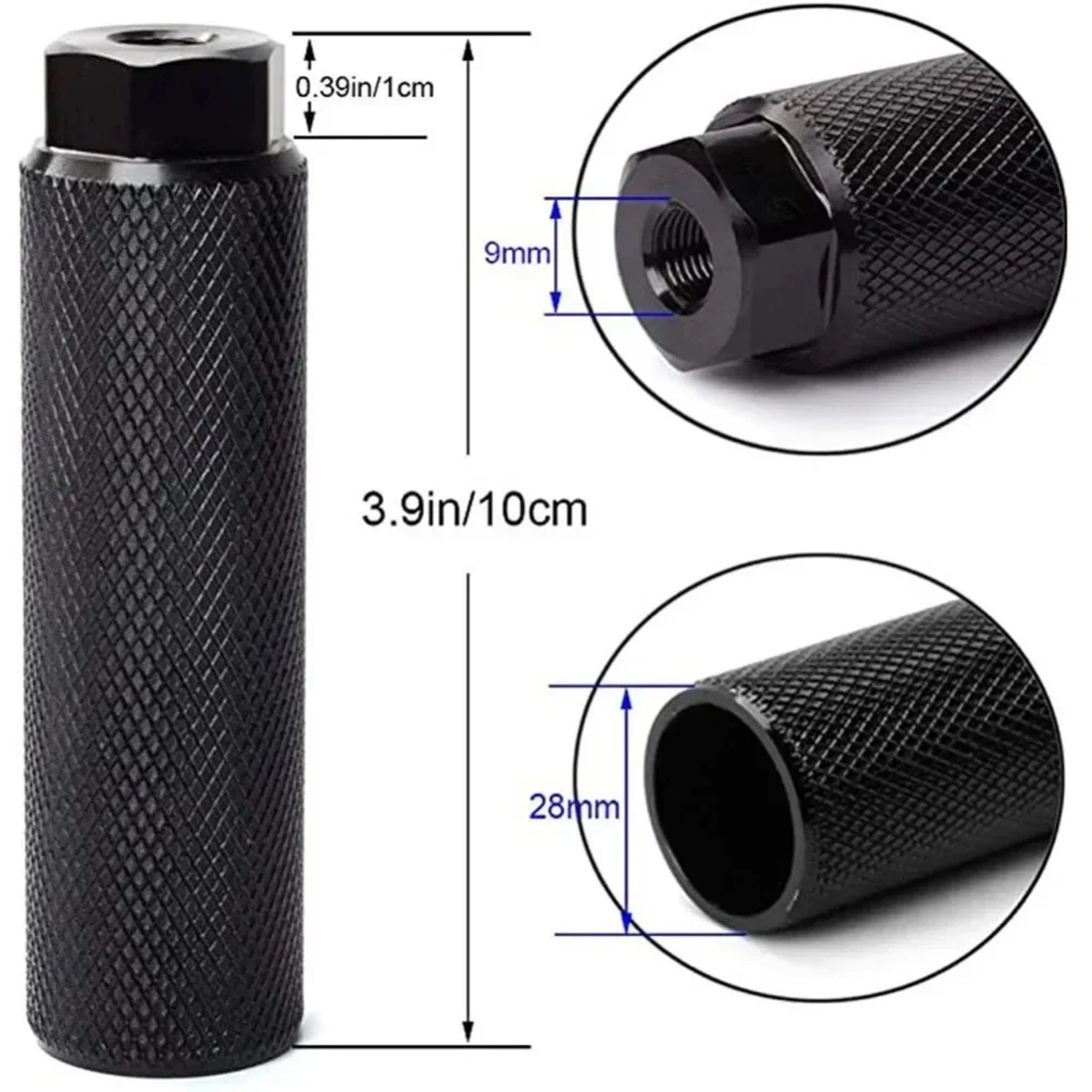 Bike Pegs Aluminum Alloy AntiSkid BMX Pegs For 38 Inch Axles  Durable Foot Rests For Road Mountain