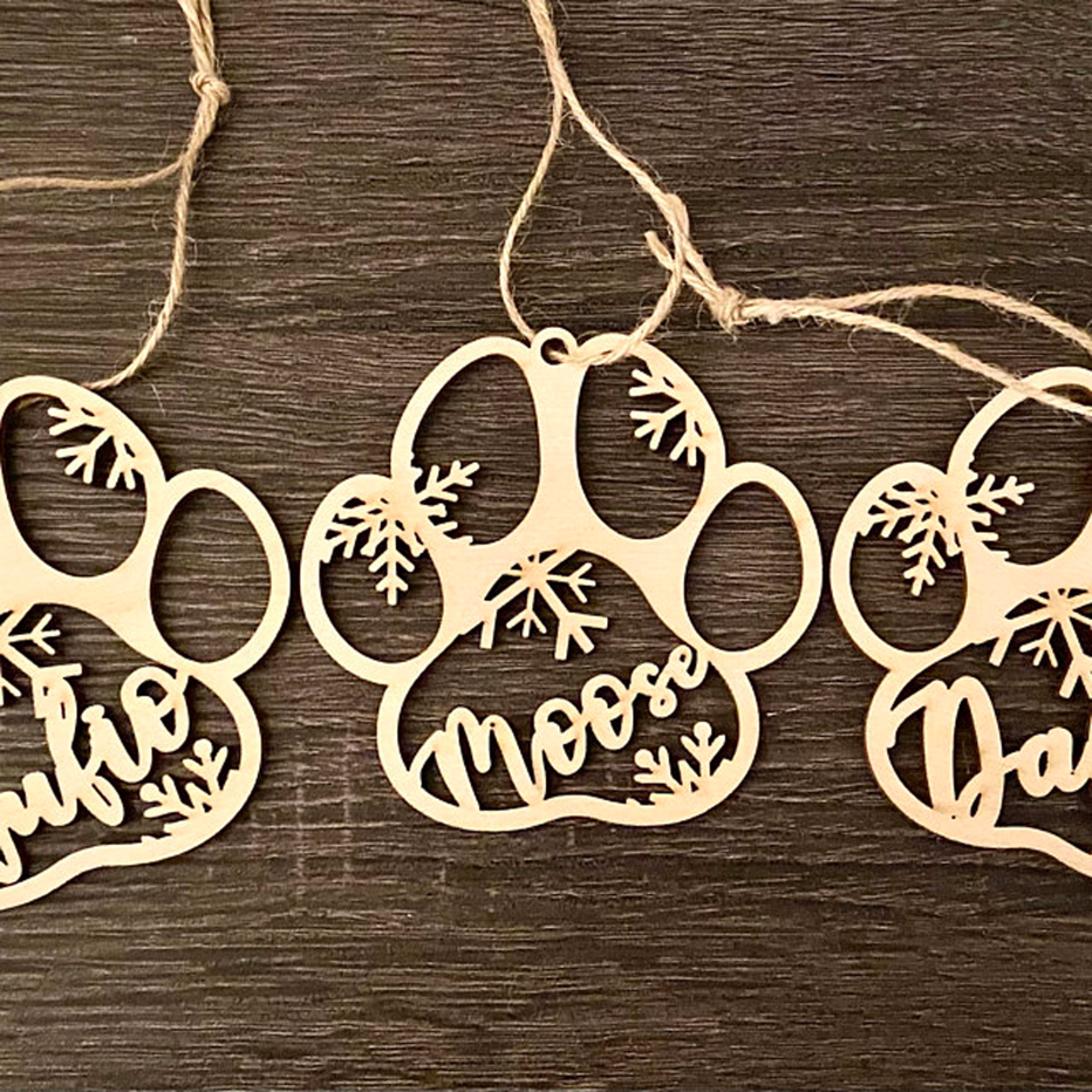 Custom Dog Paw Charm, Personalized Christmas Tree Ornament, Christmas Decoration Kids Gift, Gift Idea For Christmas – view 4