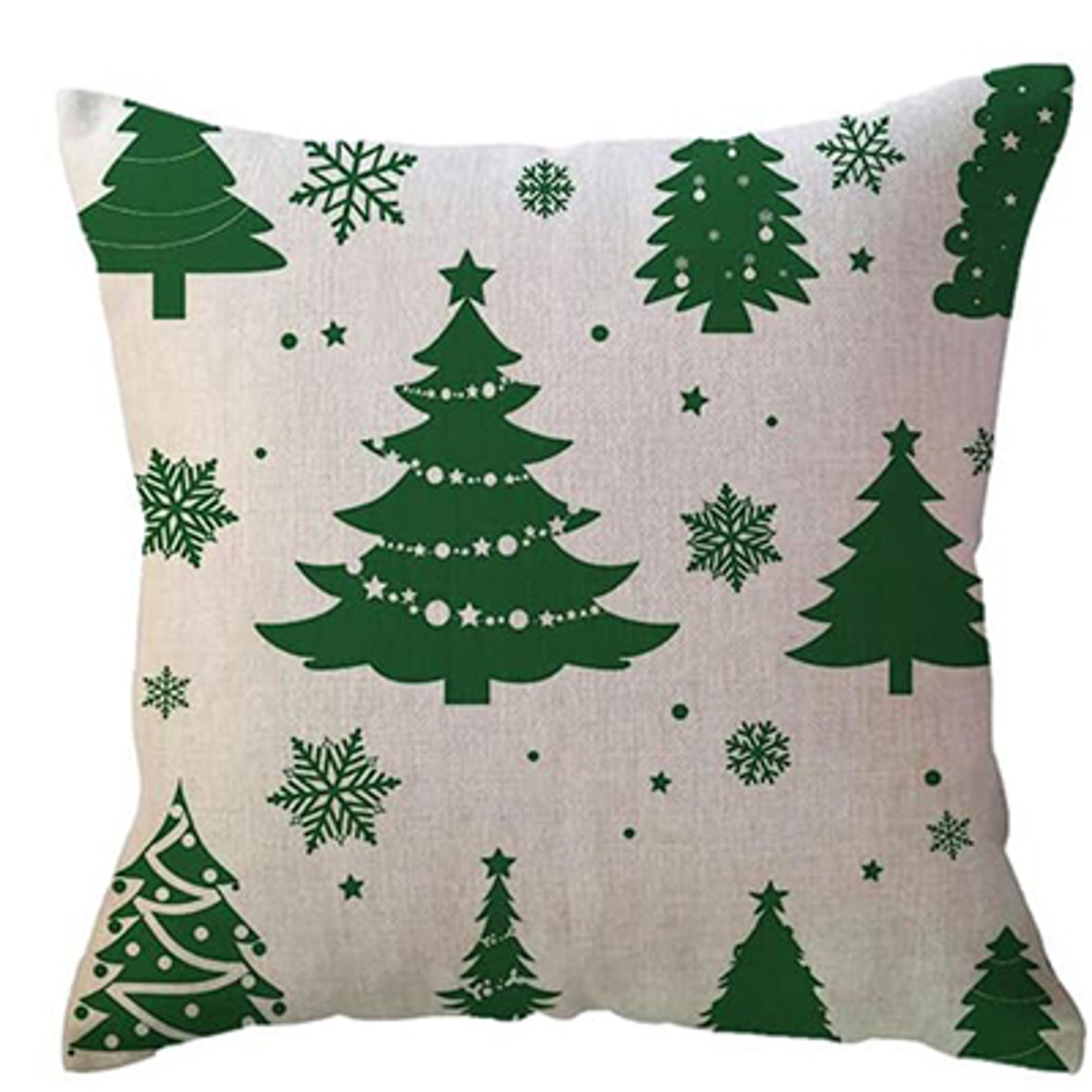 Christmas Snowflake Tree Cushion Cover, Winter Holiday Decoration Pillow, Festive Merry Christmas Decor for Sofa Porch – view 3