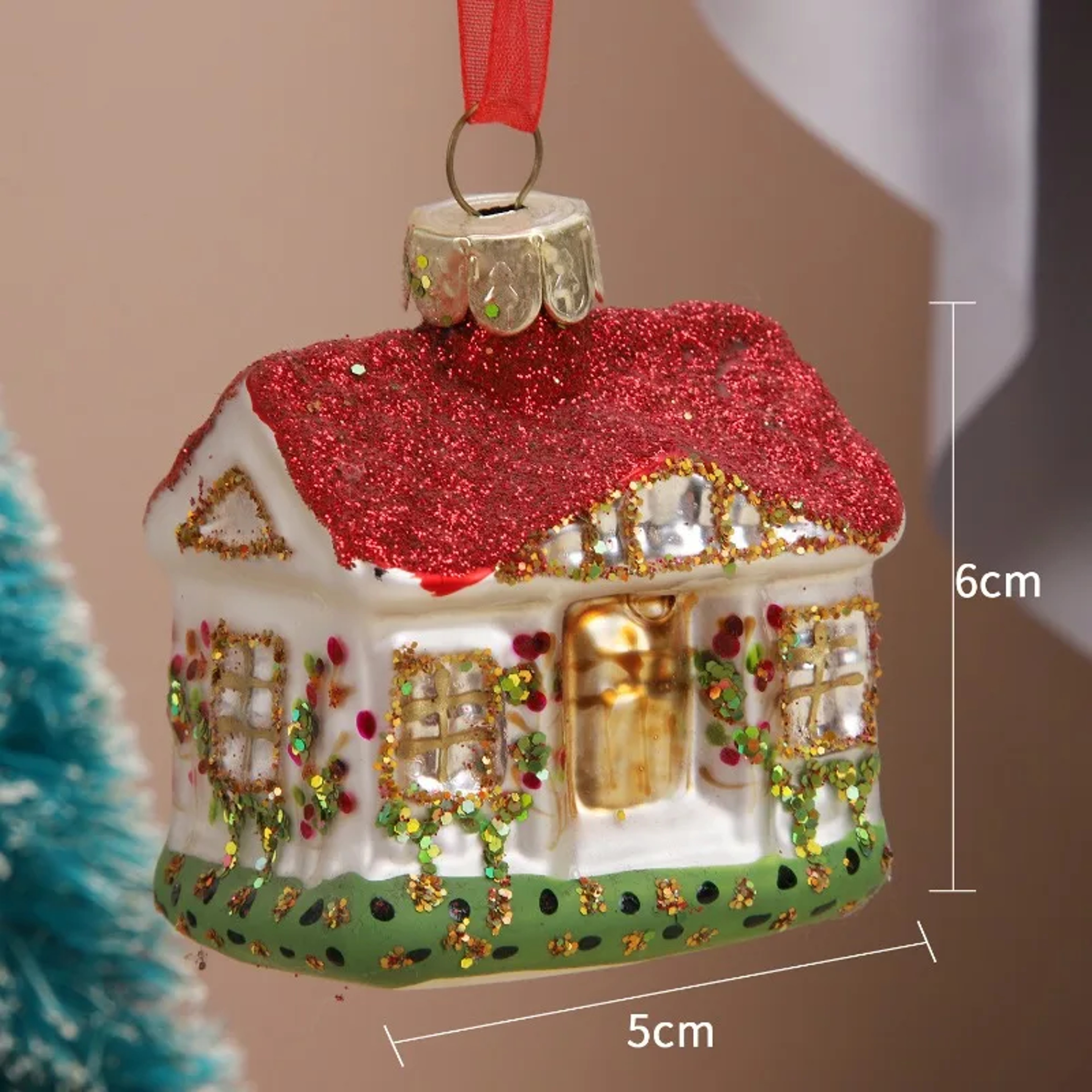 Glass Christmas Toys, House Tree Hanging Ornaments, Nativity Decorations for Home, New Year Party Glass Decor – view 7