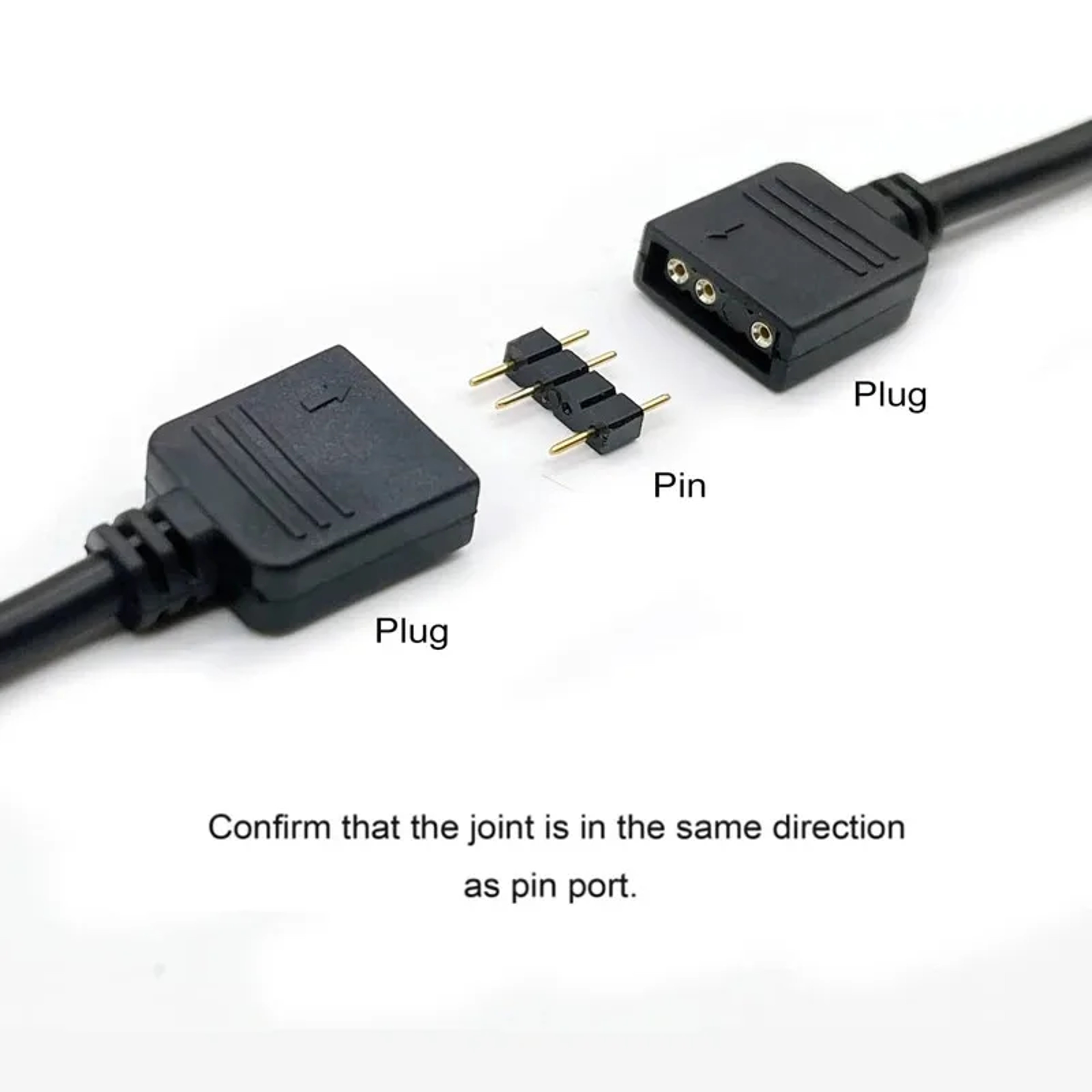 Addressable ARGB Female To Female Splitter Extension Cable For PC Fans ARGB PC Lighting 8