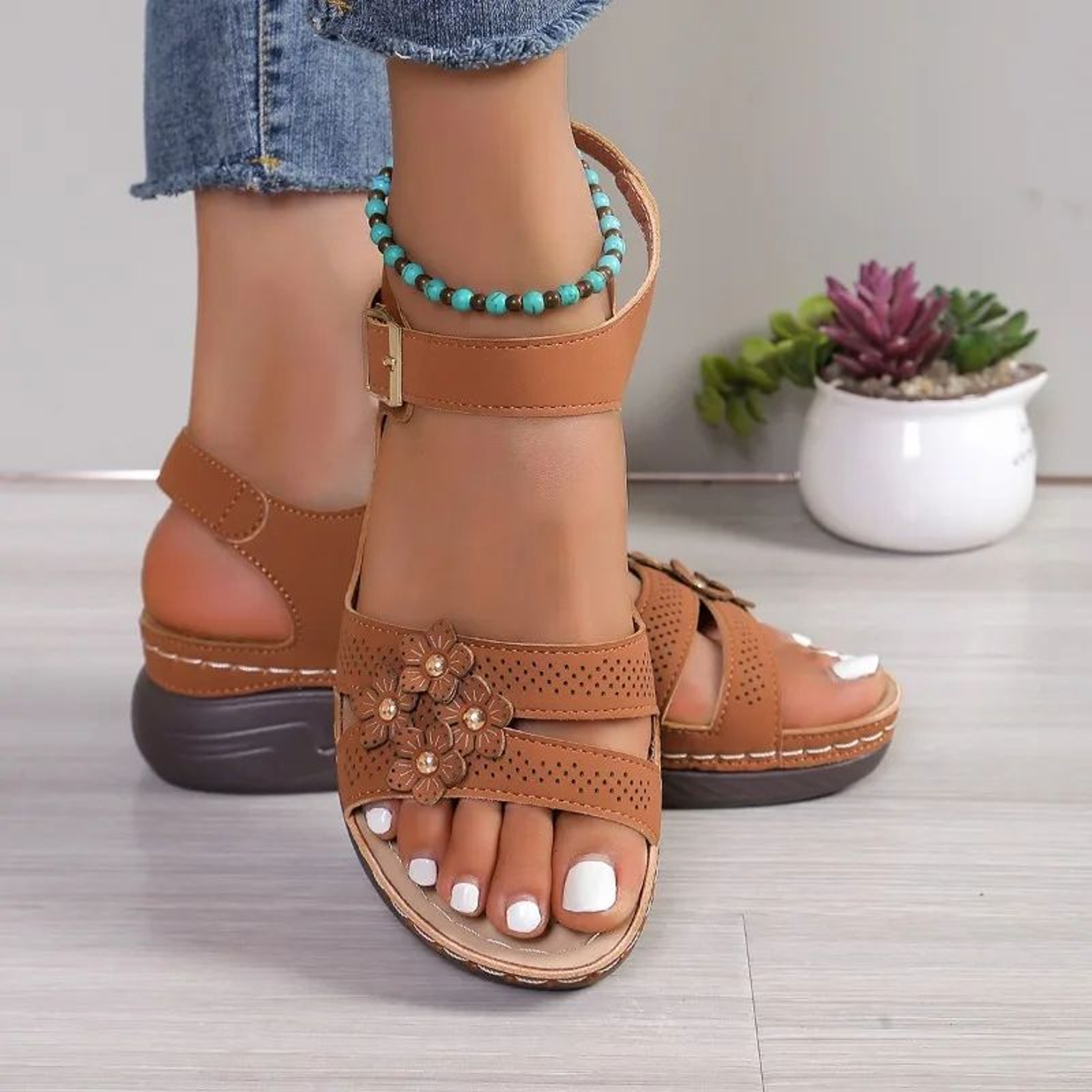 HighQuality Summer Casual Wedge Sandals with Arch Support 2