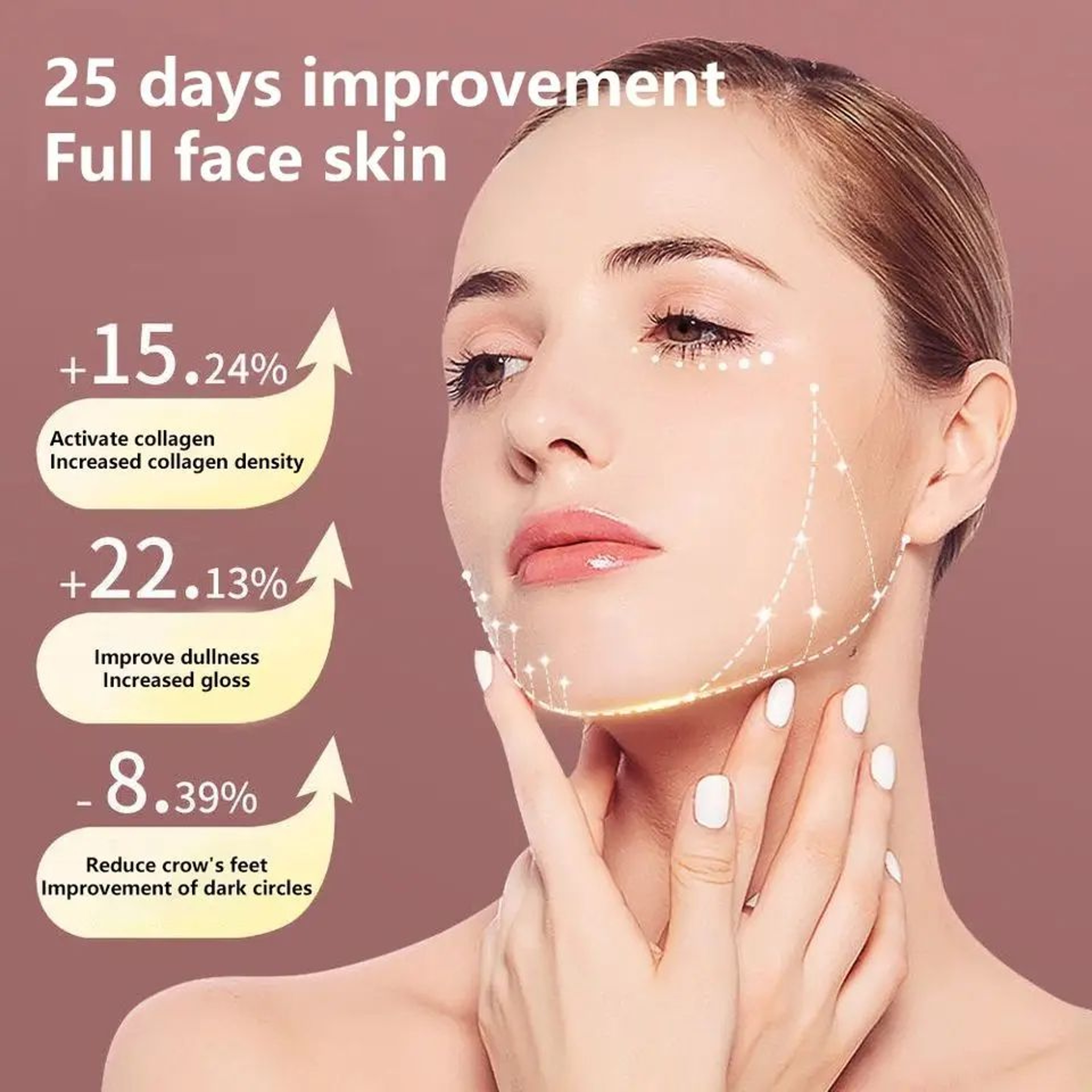 Facial Lifting Device LED Photon Therapy V Face Slimming Vibration Massager For Double Chin Reducti