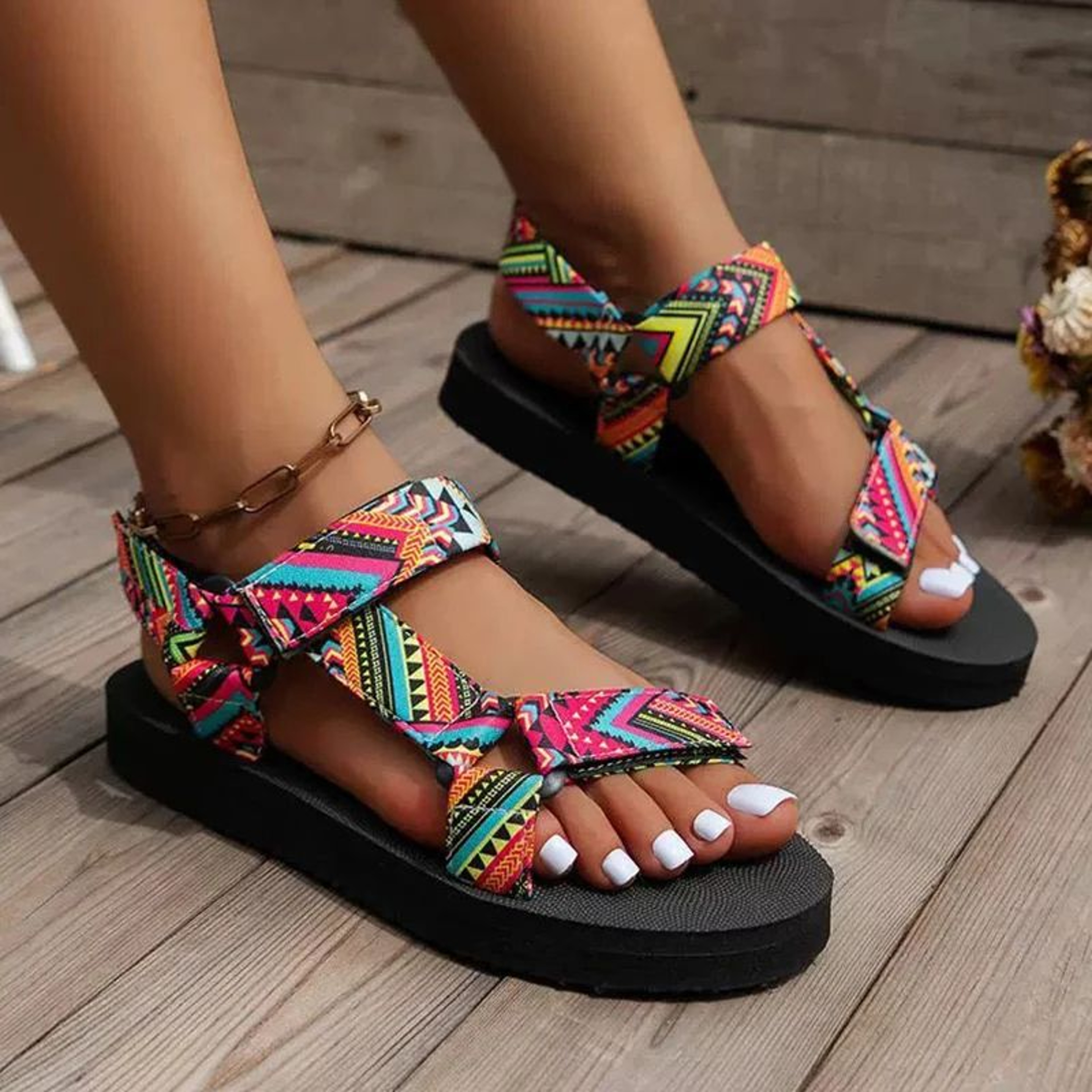 Summer Flat Womens Shoes  Hemp Rope Set Foot Beach Sandals Outdoor AllMatch Casual Slippers Large S