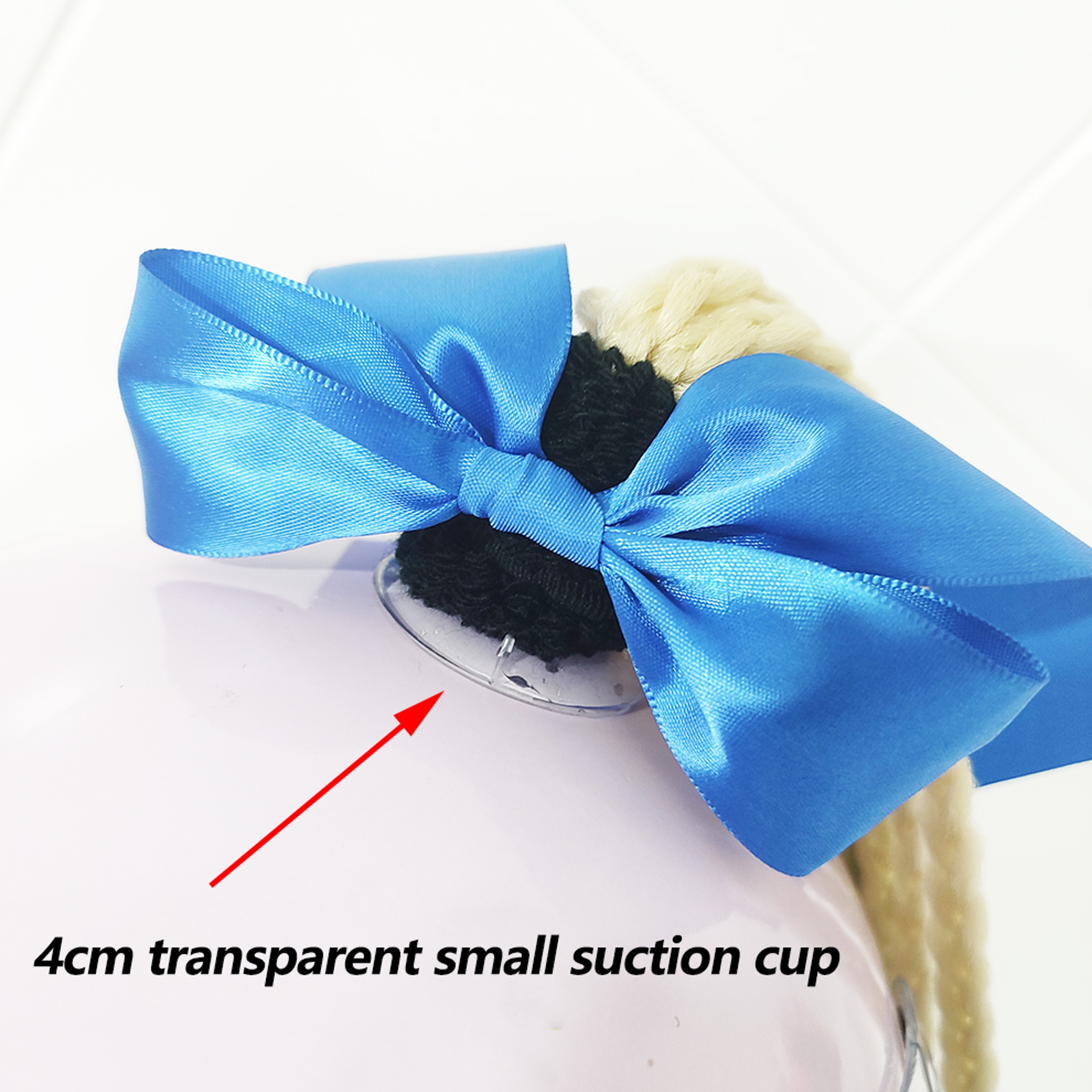 Twist Dual Pigtail Wig for Motorcycle Helmet, Women Braided Hairpiece with Sucker Attachment for Motorbike Helmets – view 3
