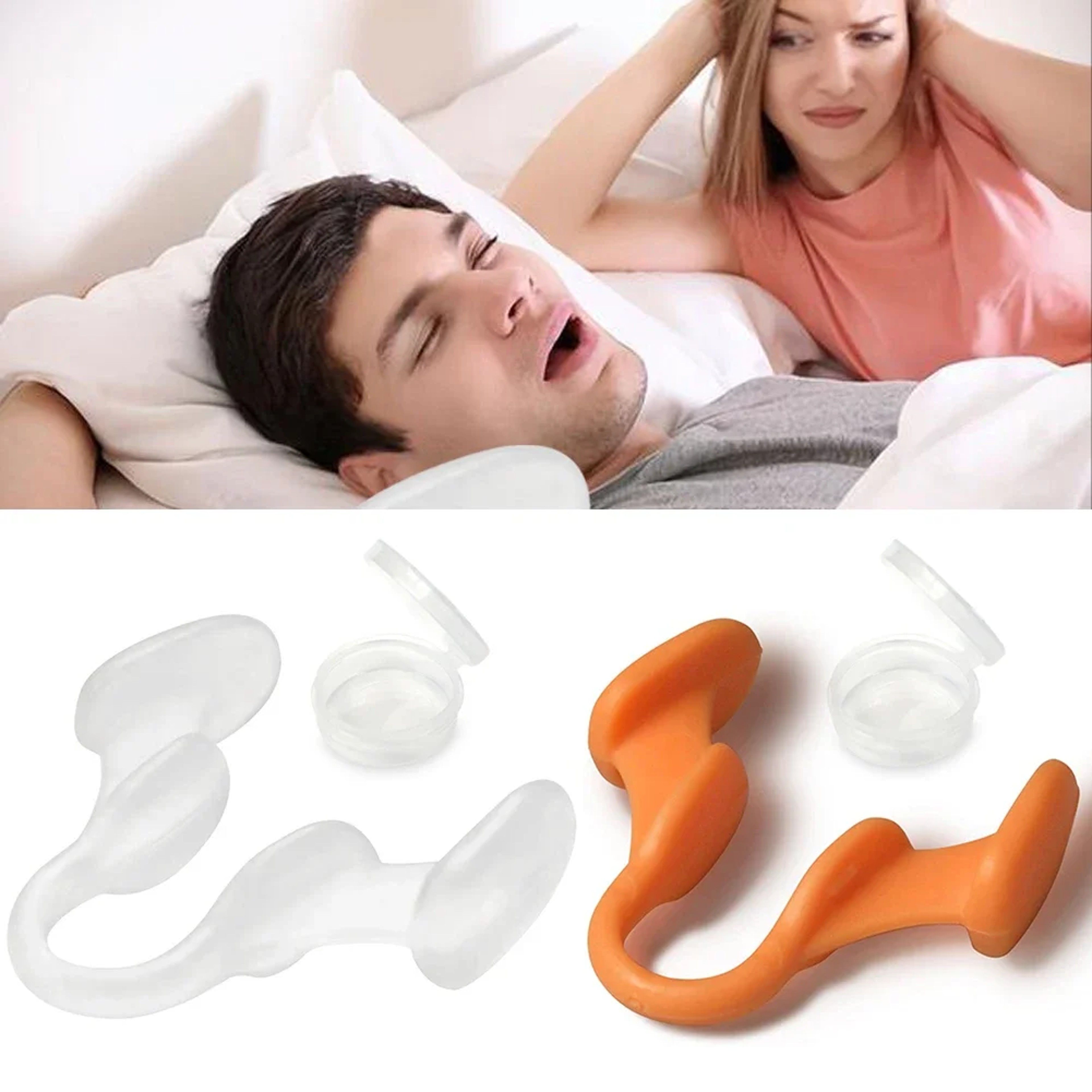 Anti Snoring Silicone Nose Clip, Nasal Dilator Stop Snore Aid for Easy Breathing, Rhinitis Relief, Sleep Apnea & Snoring – view 4