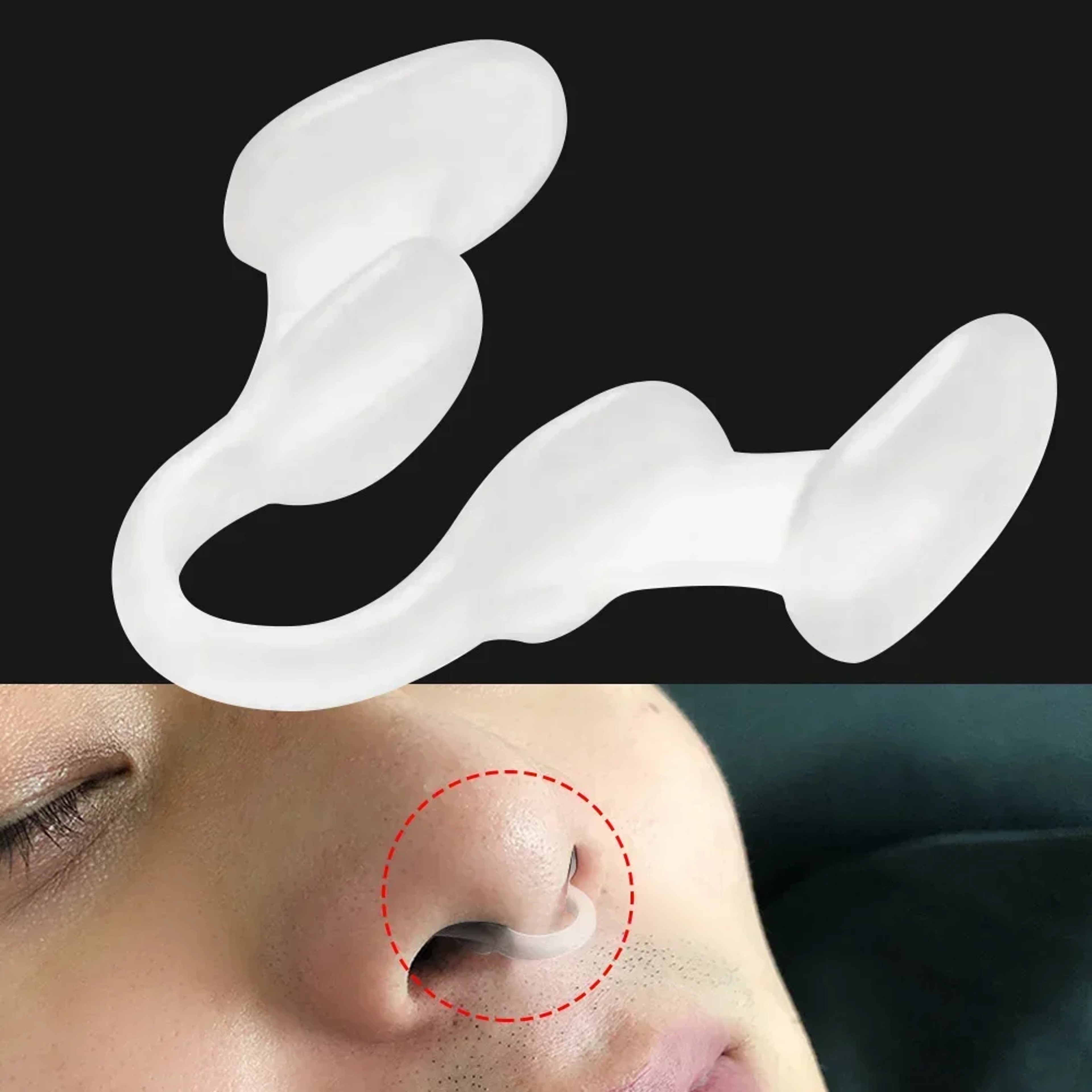 Anti Snoring Silicone Nose Clip, Nasal Dilator Stop Snore Aid for Easy Breathing, Rhinitis Relief, Sleep Apnea & Snoring – view 6