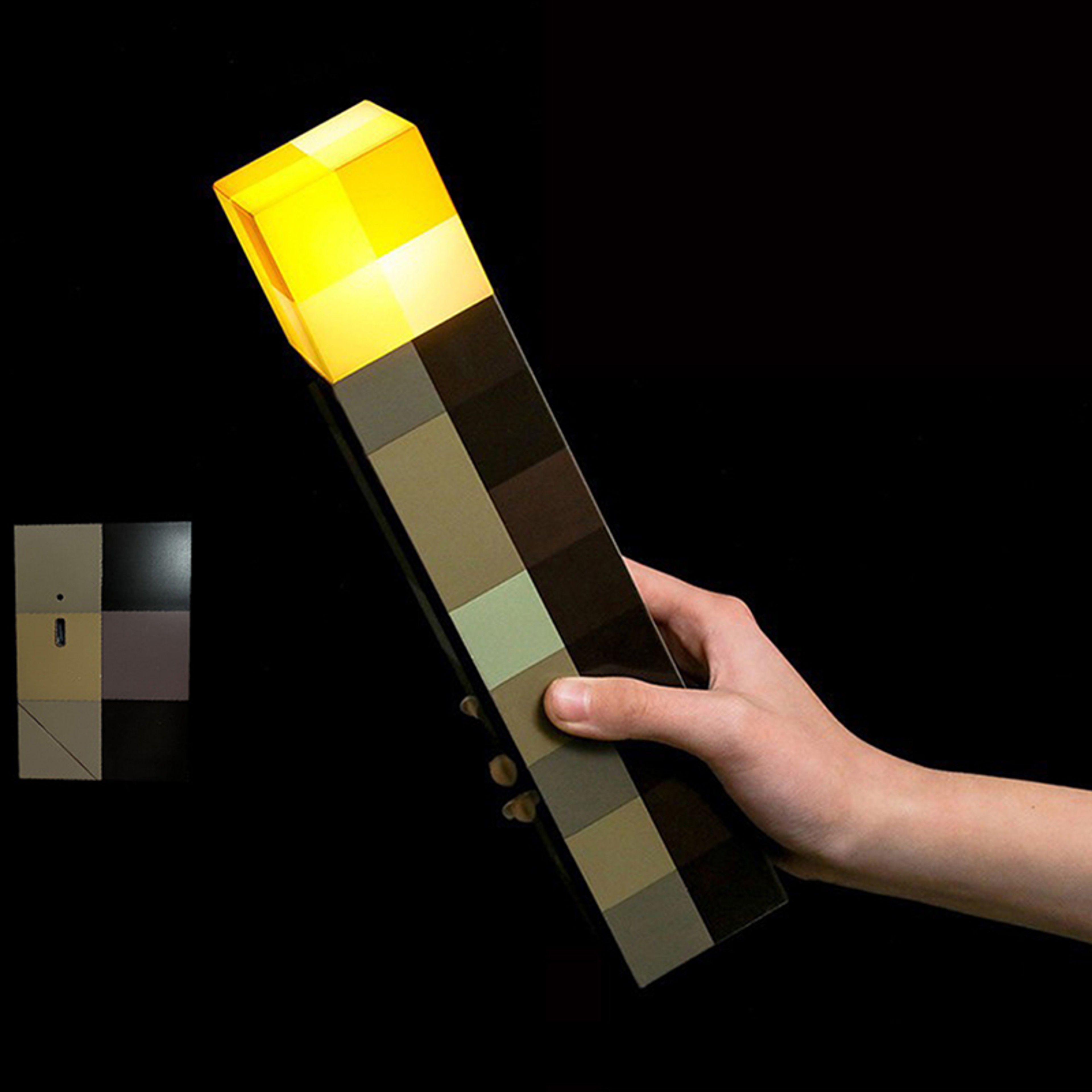 Brownstone Flashlight – USB Charging LED Night Light | Bedroom Decorative Bottle Weapon with Color Changing – view 2