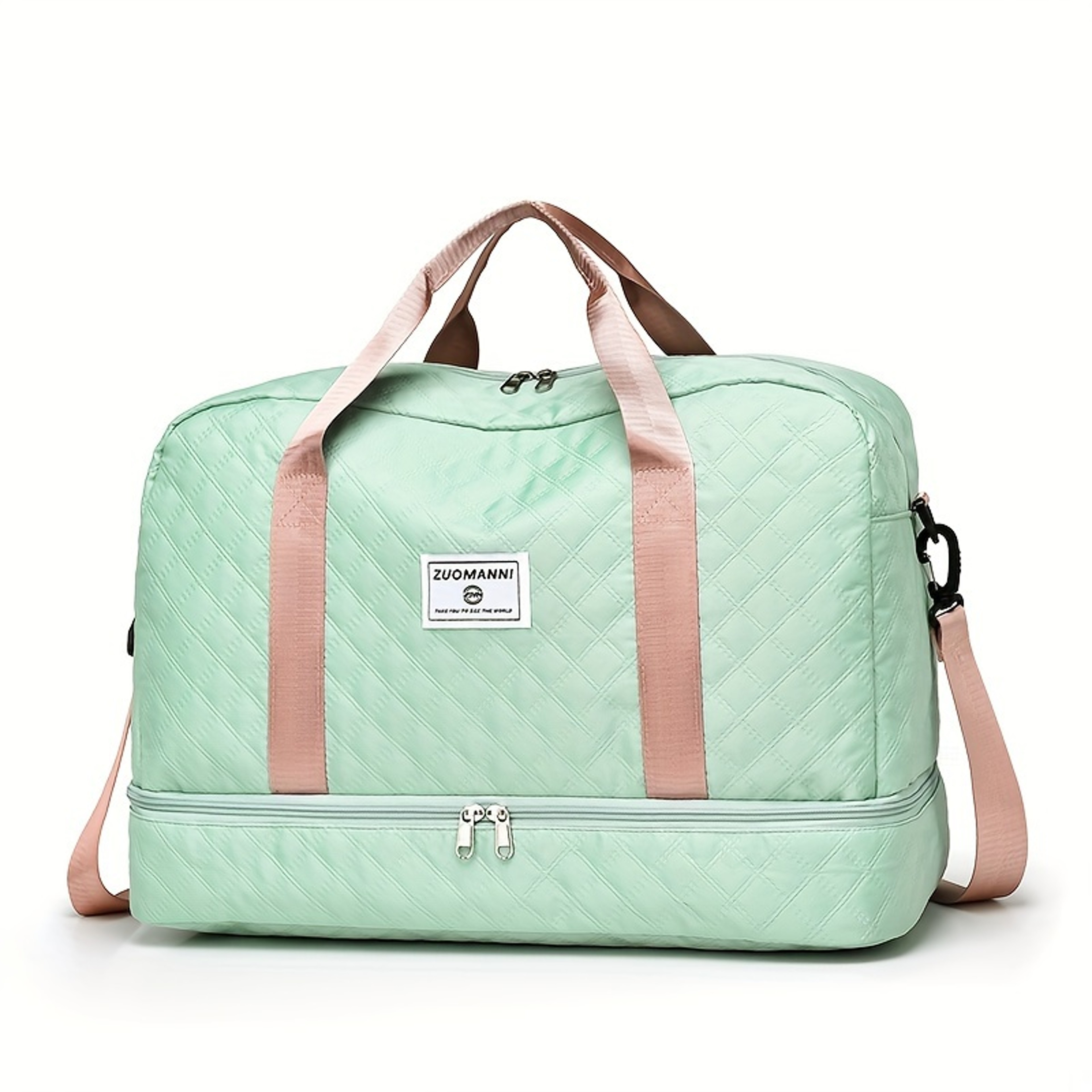 Casual MultiPocket Nylon Travel Bag For Weekend Trips Gym LargeCapacity Storage 4