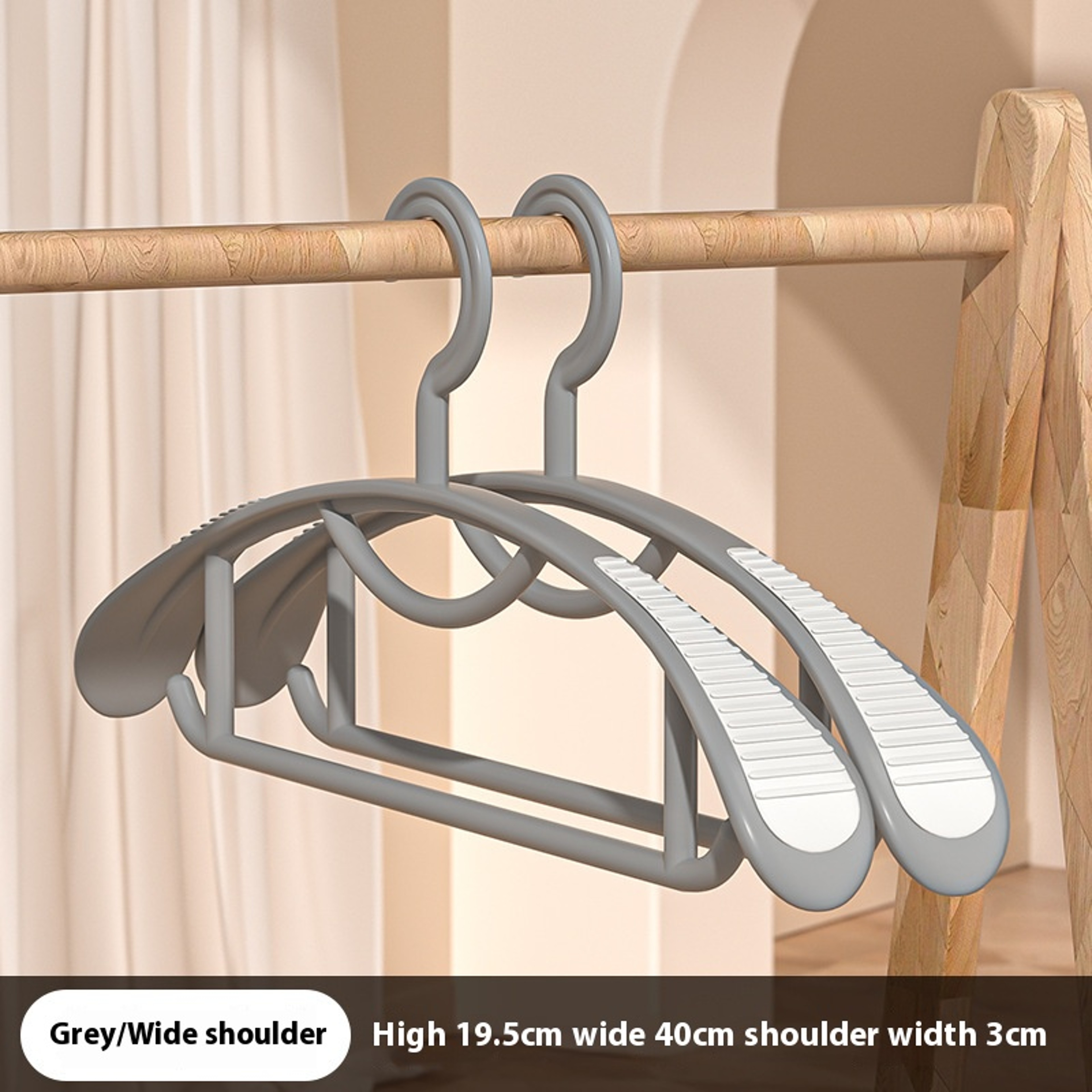 Plastic Drying Rack, Household Non-slip Hanger with Thick and Wide Shoulders for Clothes – view 4