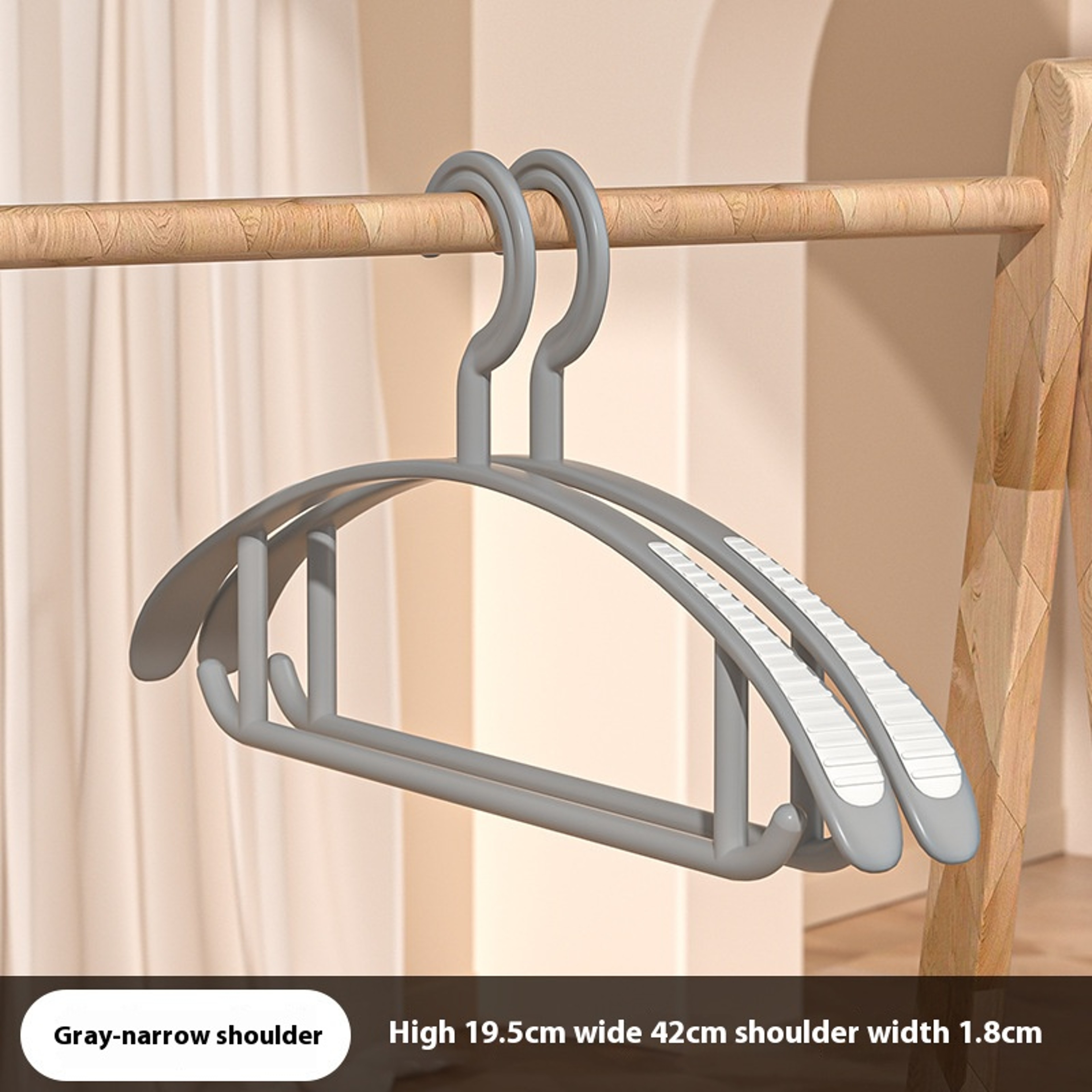 Plastic Drying Rack, Household Non-slip Hanger with Thick and Wide Shoulders for Clothes – view 8