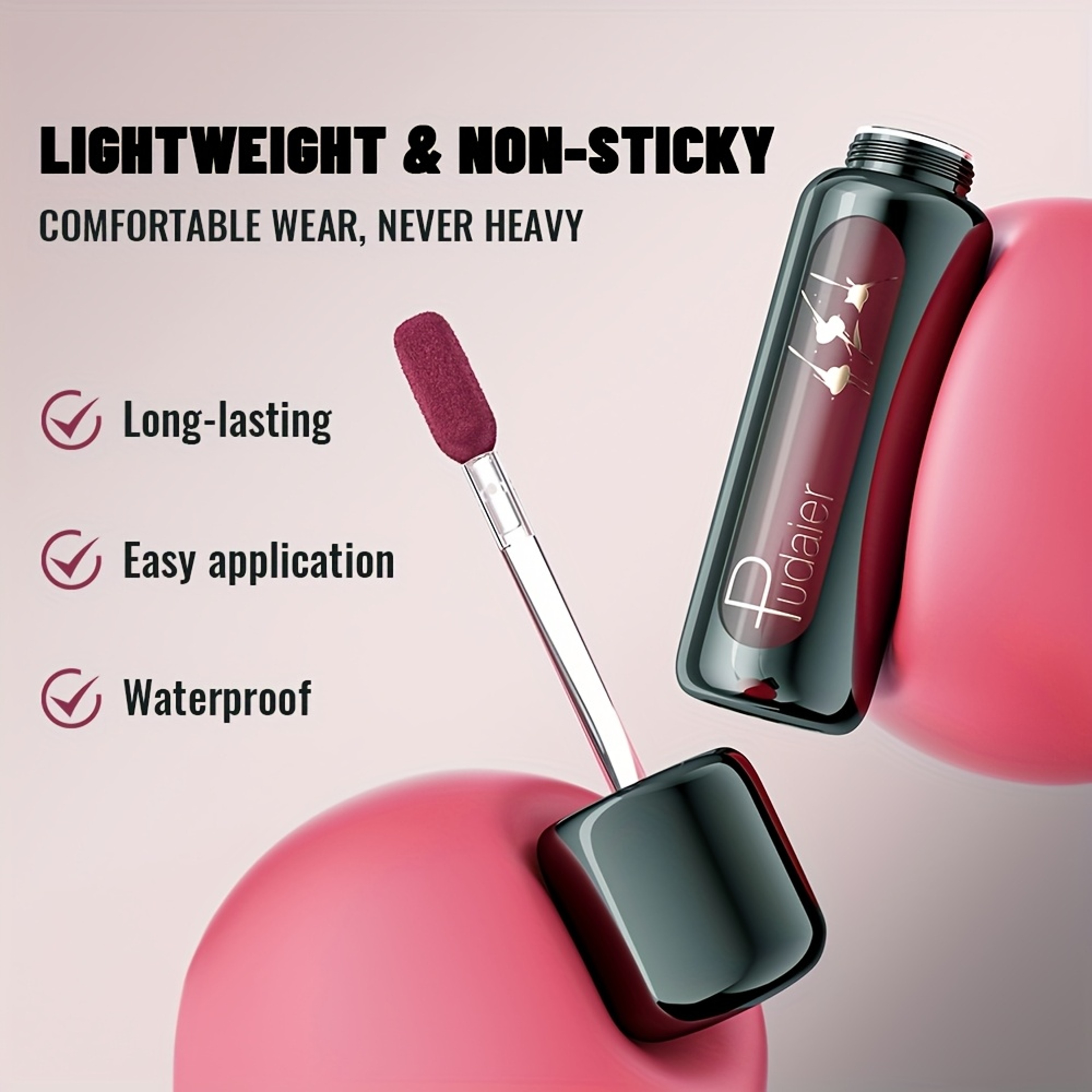 NonStick Matte Velvet Lip Gloss Highly Saturated Liquid Lip Mud Long Lasting Suitable For All Skin  4