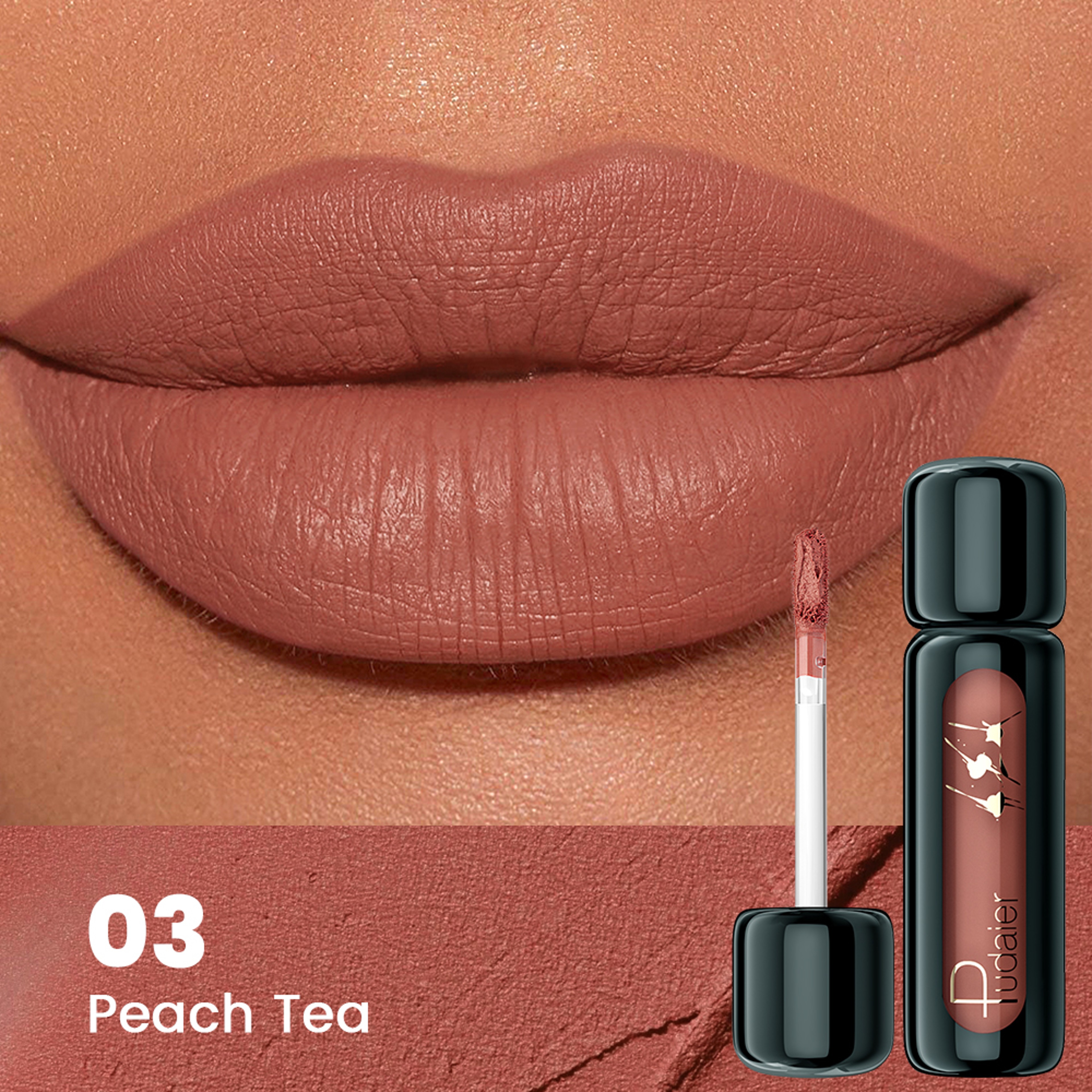 NonStick Matte Velvet Lip Gloss Highly Saturated Liquid Lip Mud Long Lasting Suitable For All Skin  8