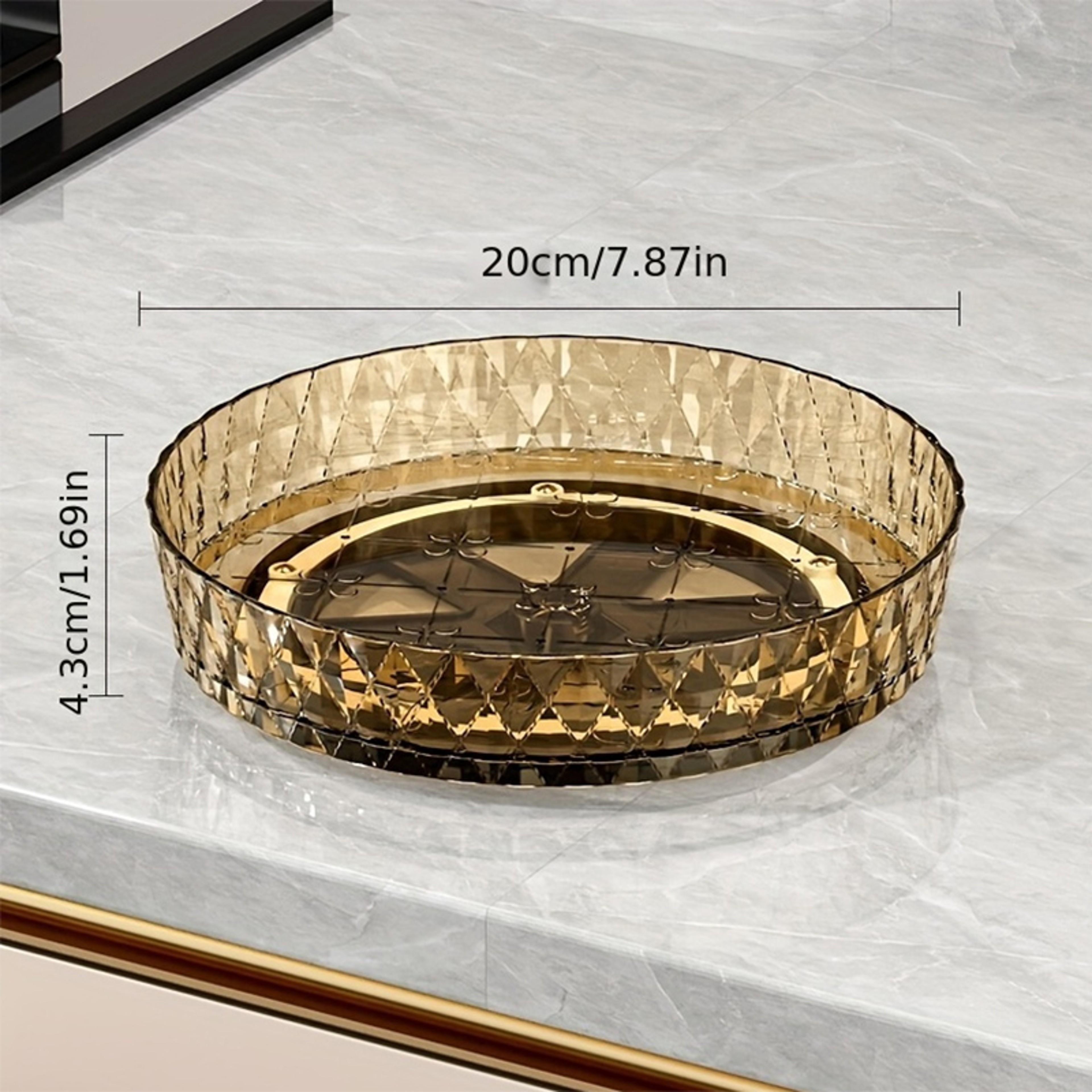 Multifunctional 360 Rotating Rack Spice Storage Turntable For Kitchen Countertops Living Room Deskt 7