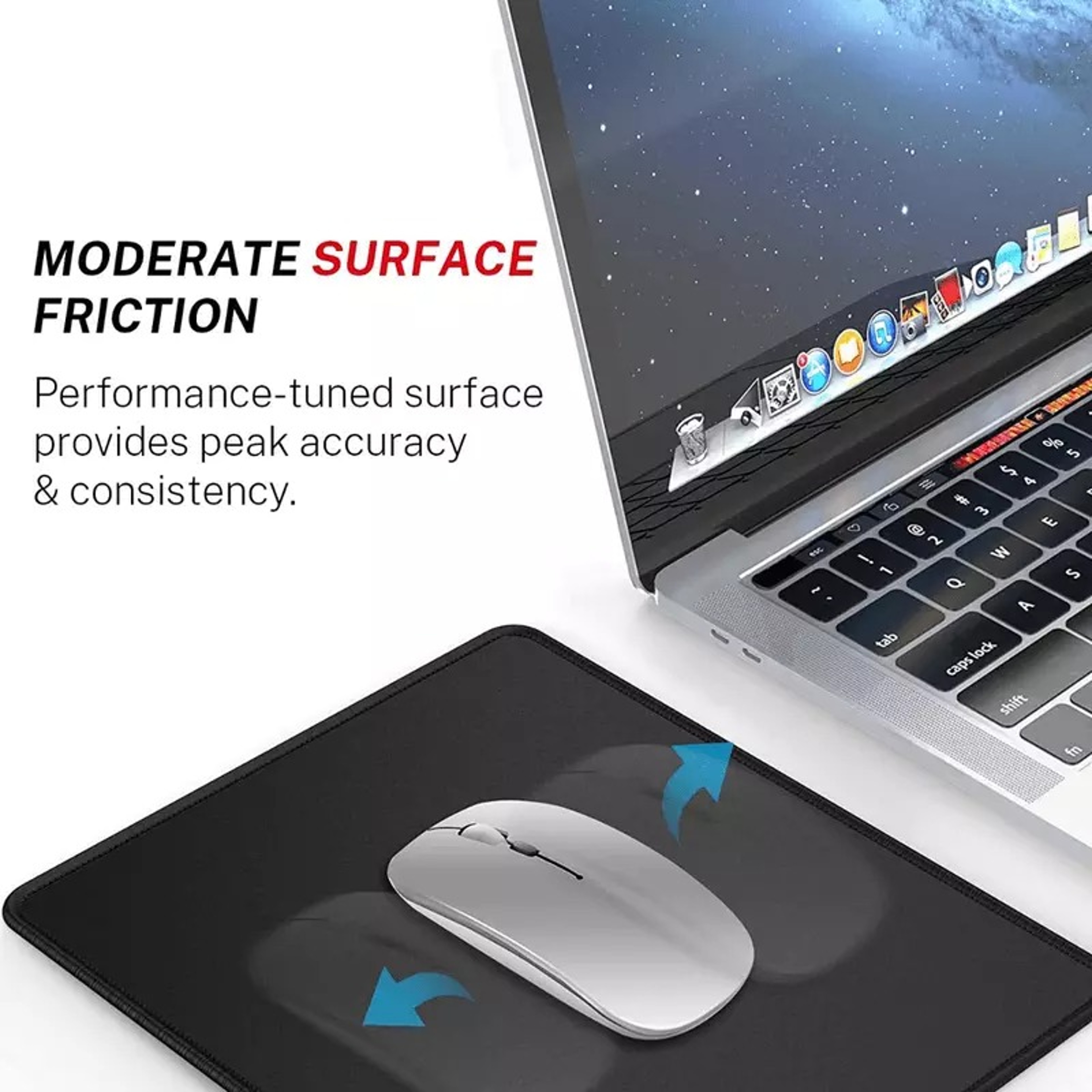 3X NonSlip Mouse Pad Stitched Edge PC Laptop For Computer PC Gaming Rubber Base