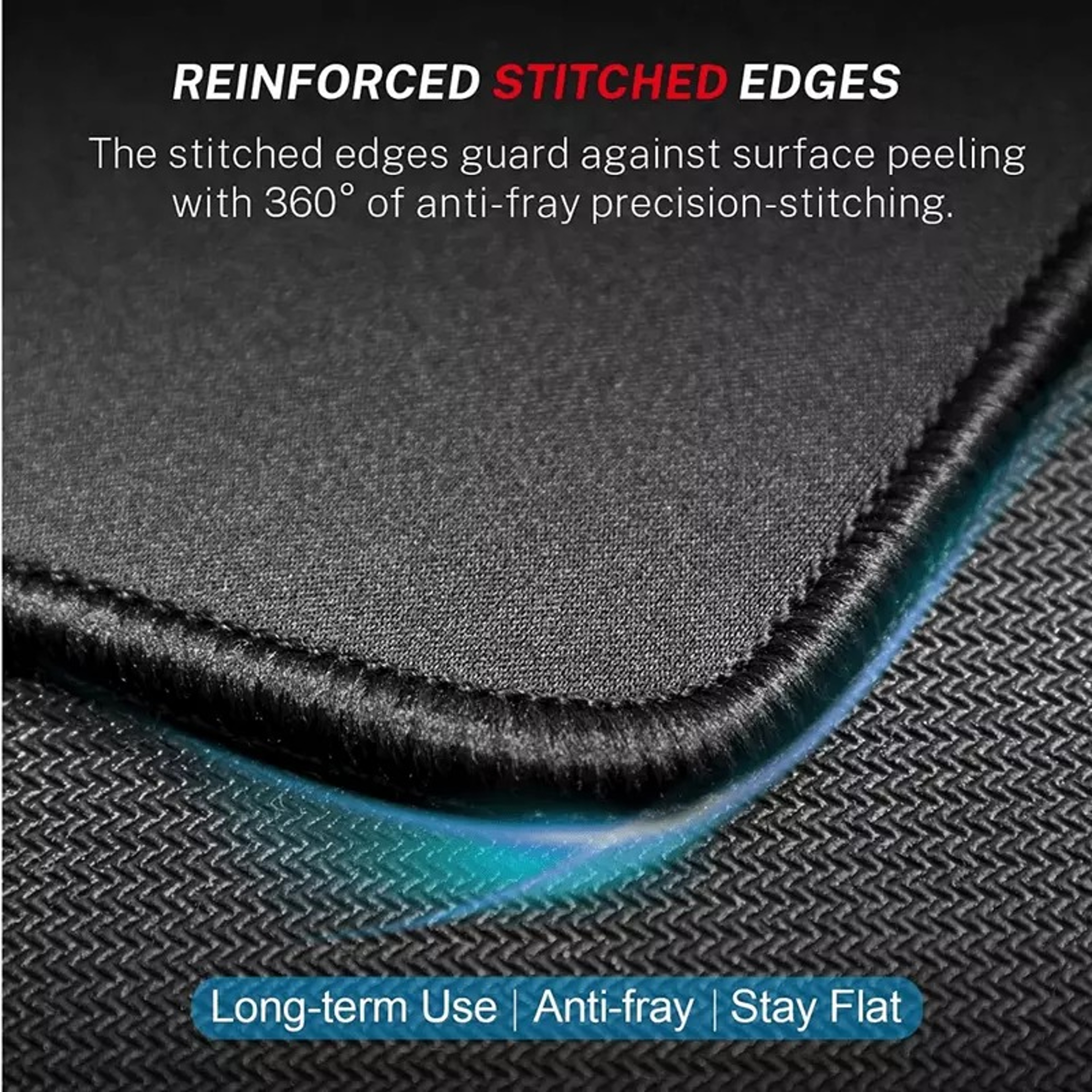 3X NonSlip Mouse Pad Stitched Edge PC Laptop For Computer PC Gaming Rubber Base