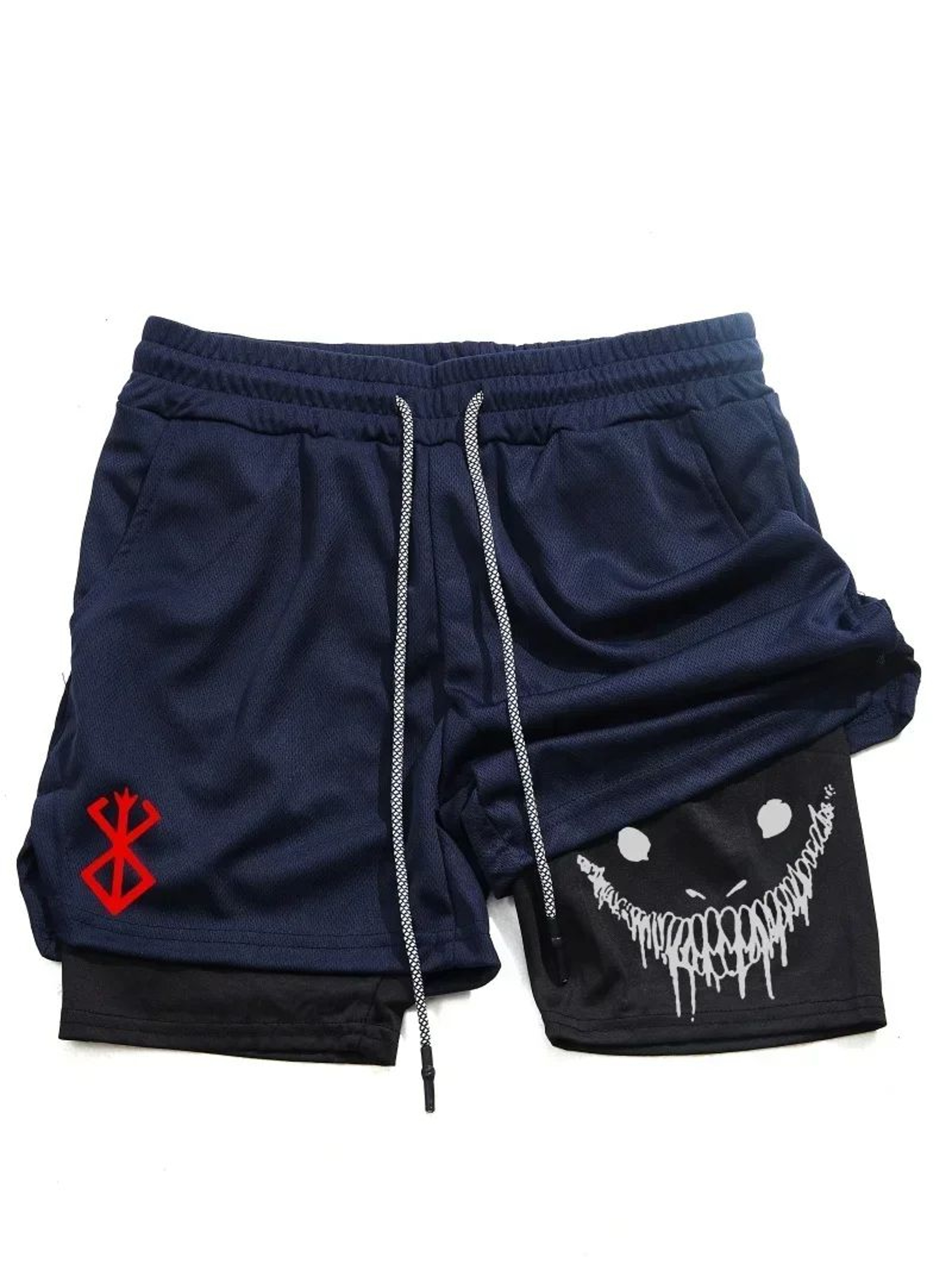 Berserk Mens 2in1 Sports Shorts  Quick Dry Double Layered Gym  Running Shorts 3