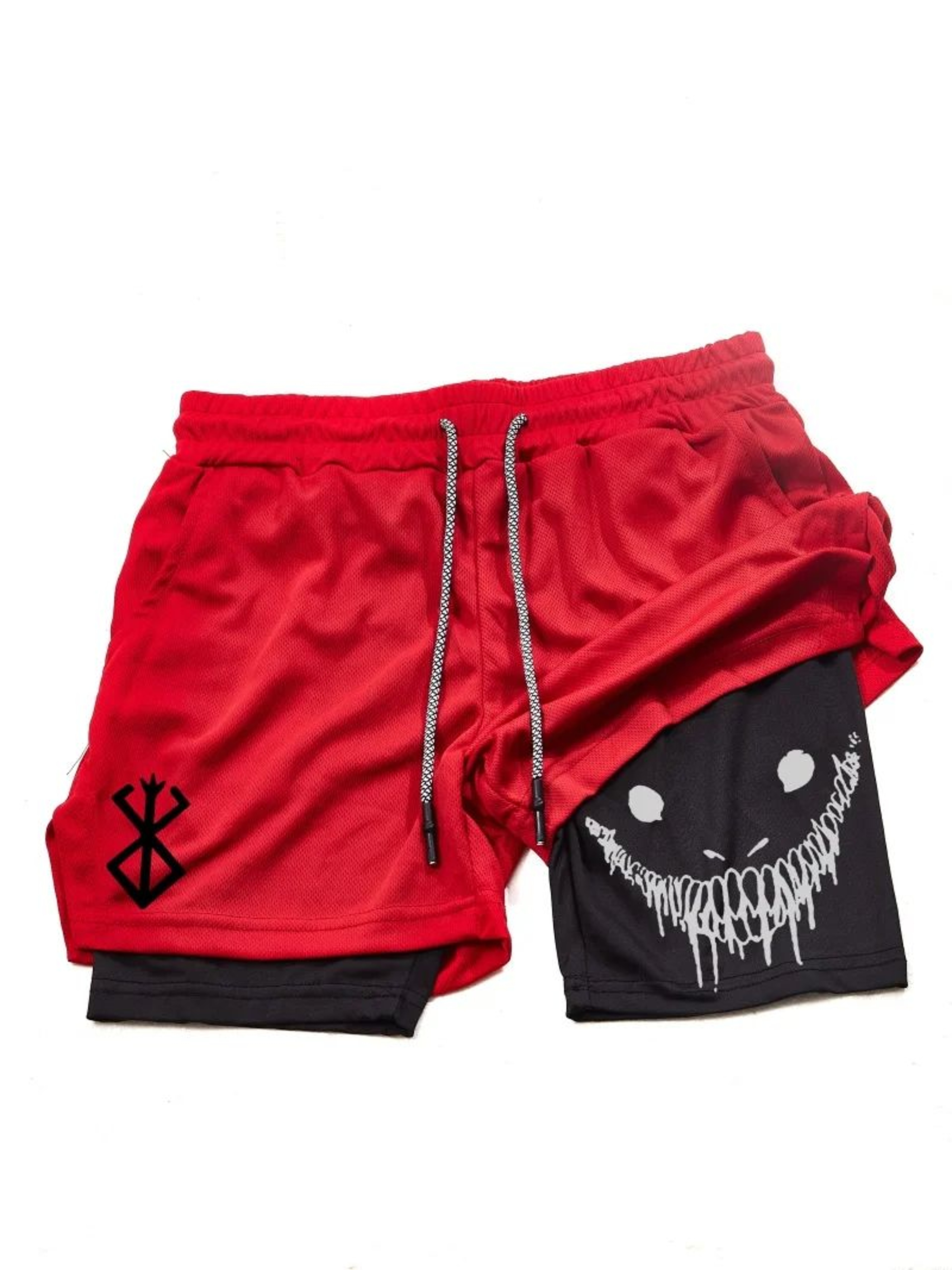 Berserk Mens 2in1 Sports Shorts  Quick Dry Double Layered Gym  Running Shorts 8