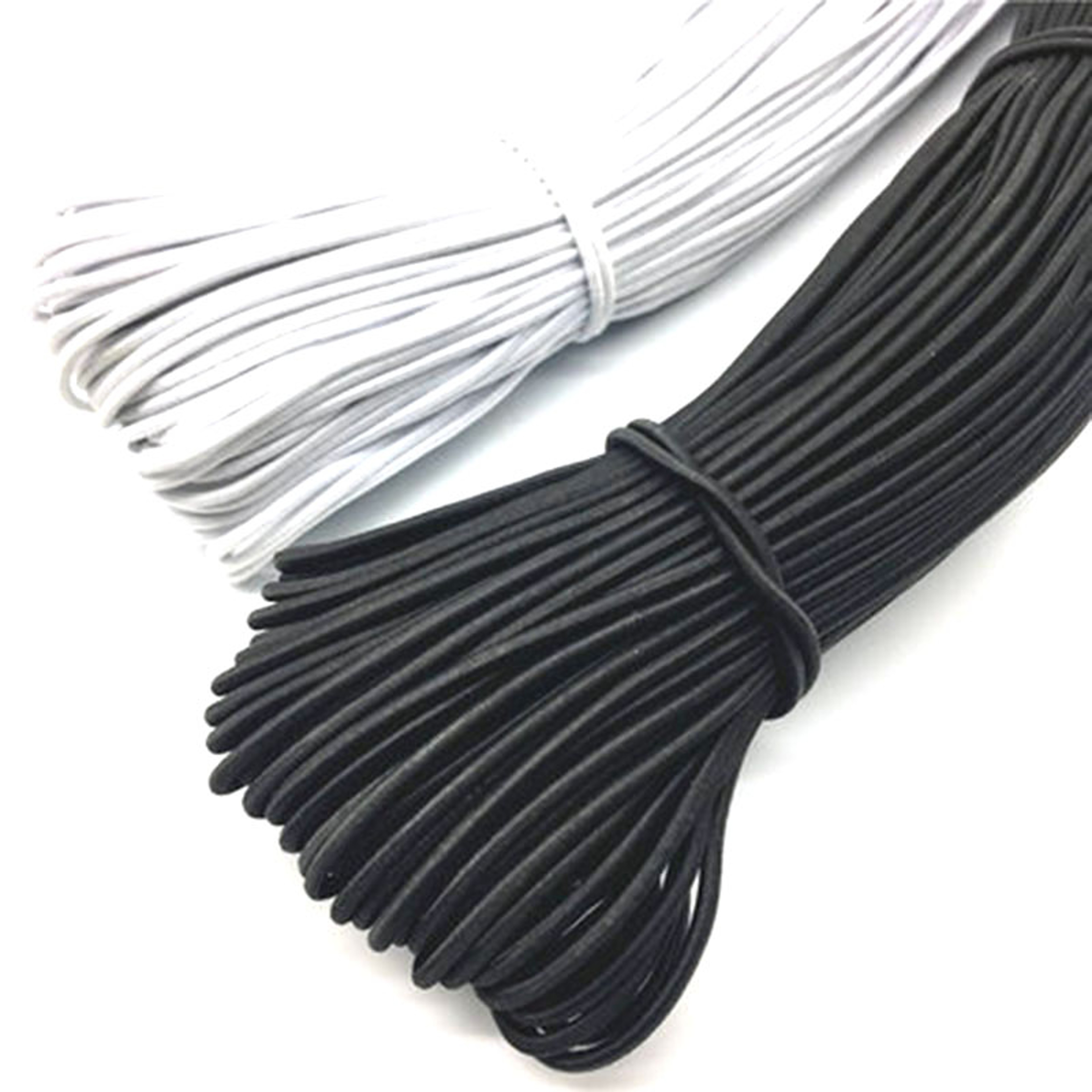 High-Quality Elastic Rope White/Black, Durable Sewing Rubber Band for Garment DIY, Tailor, Craft, Face Mask, and Stretch – view 3