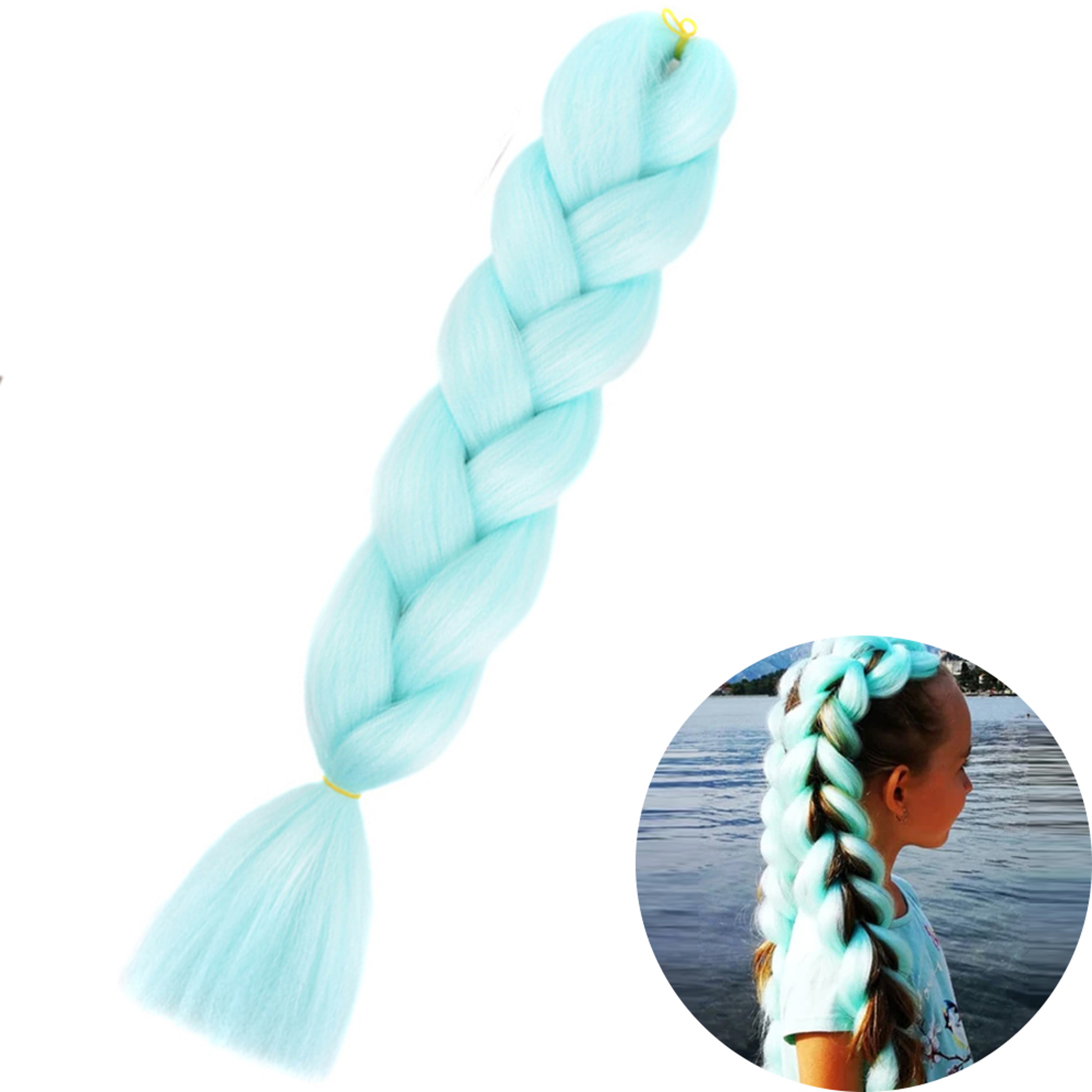 Jumbo Braid Hair Extensions, Ombre Kanekalon Synthetic Yaki Braids for Women, DIY Braiding Hair in Multiple Colors – view 18