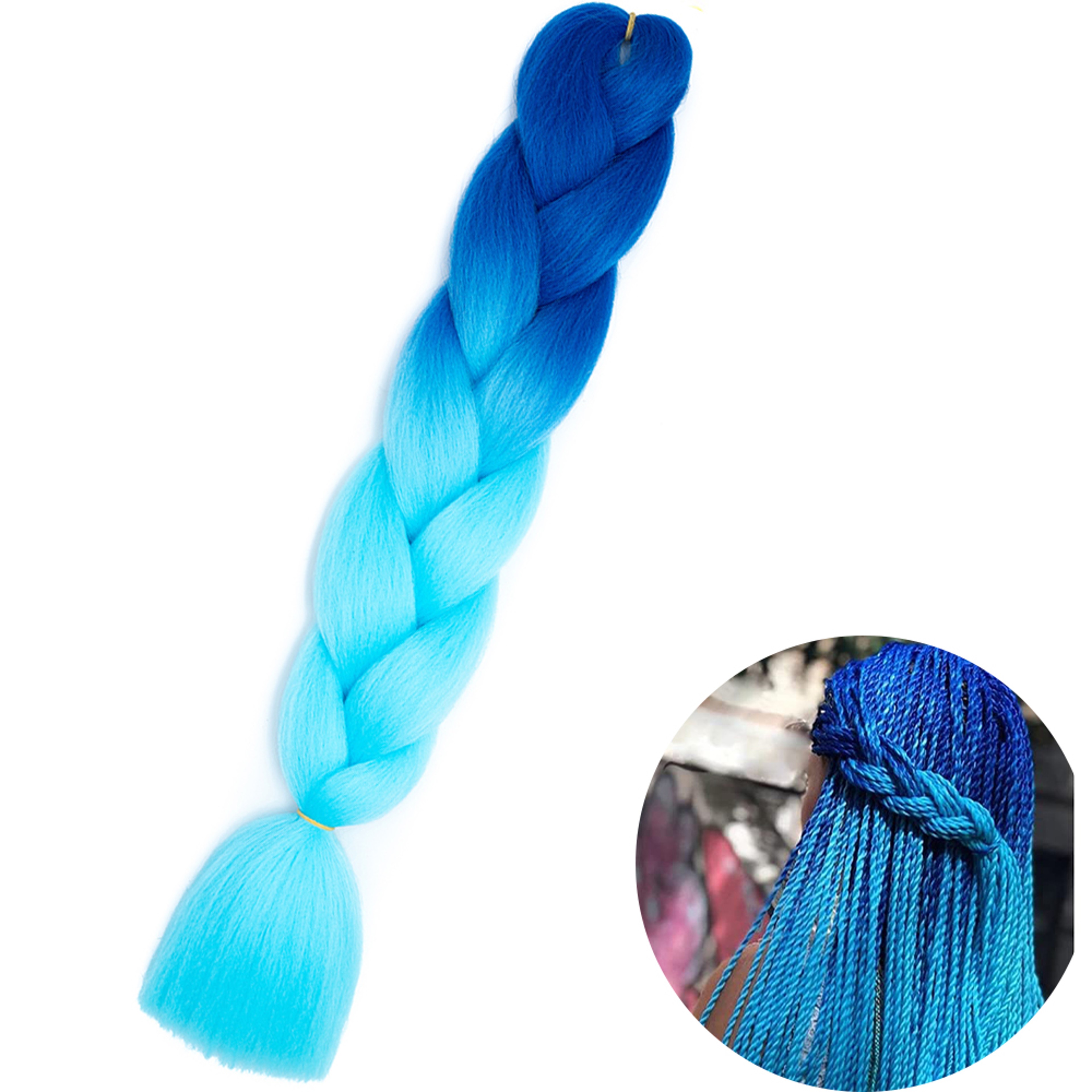 Jumbo Braid Hair Extensions, Ombre Kanekalon Synthetic Yaki Braids for Women, DIY Braiding Hair in Multiple Colors – view 38