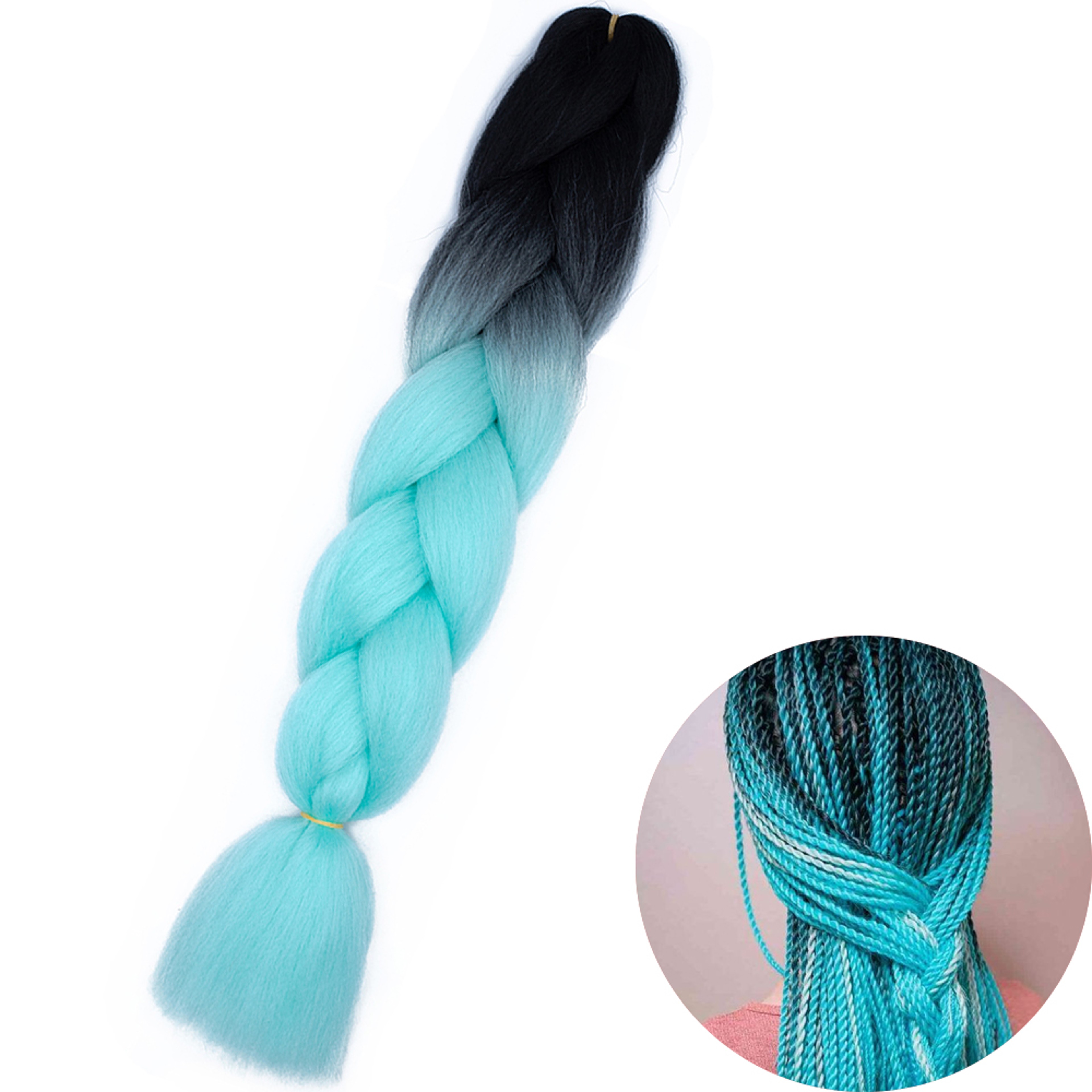 Jumbo Braid Hair Extensions, Ombre Kanekalon Synthetic Yaki Braids for Women, DIY Braiding Hair in Multiple Colors – view 53