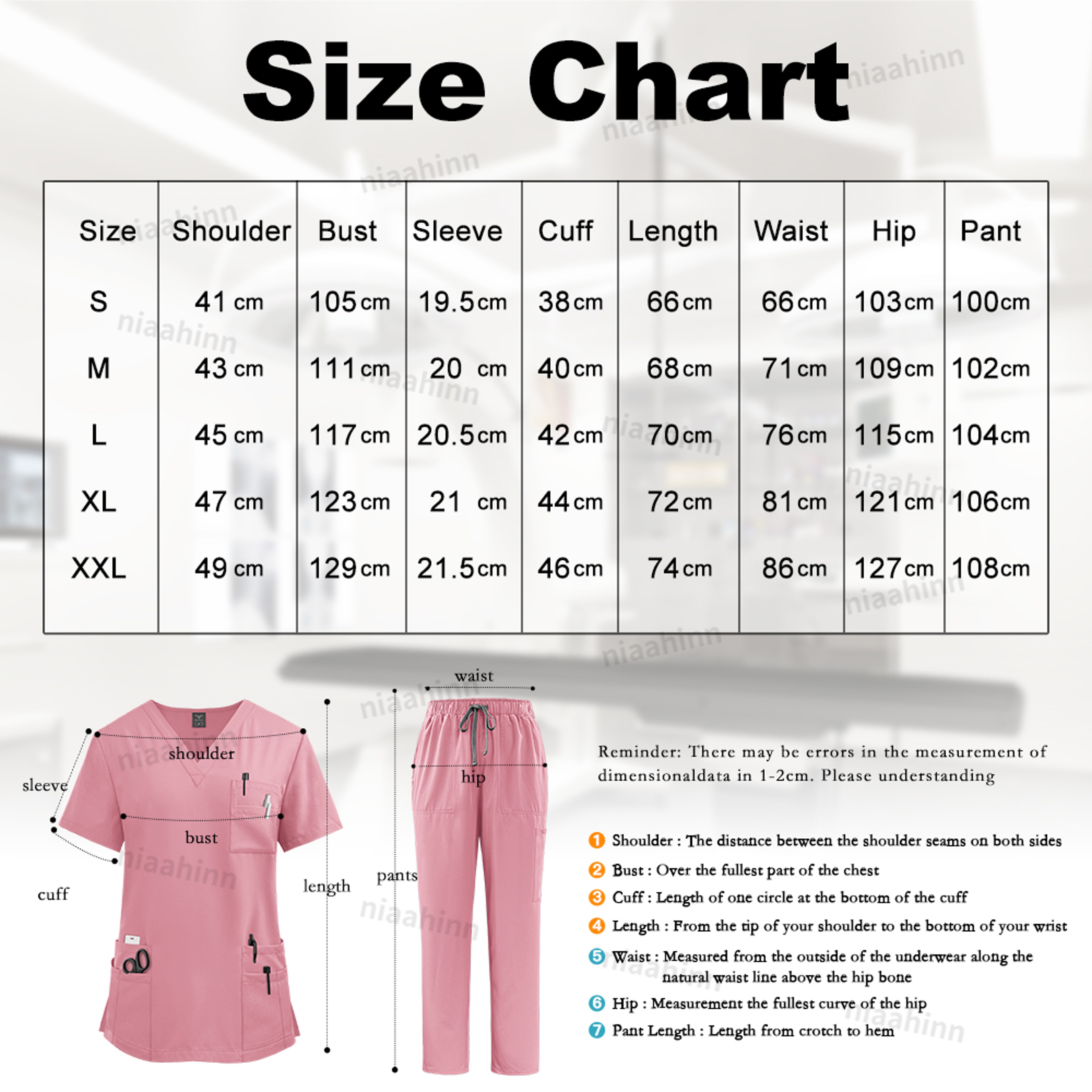 Unisex High Quality Nurse Uniform Set, Medical Clothing for Women with Lab Coat, Tops, and Pants, Nursing Scrubs Suit – view 2