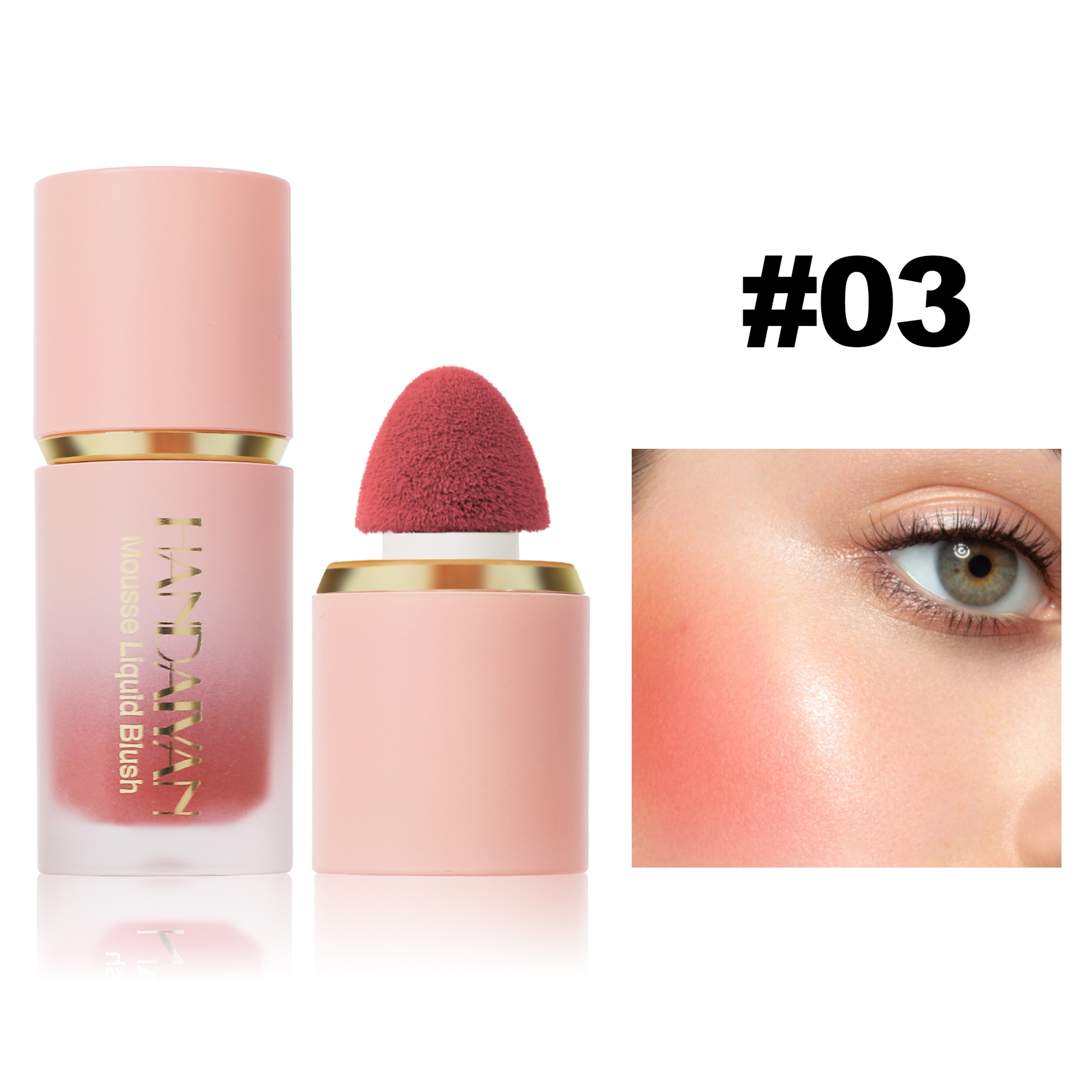 HANDAIYAN 6 Colour Matte Liquid Blush – Easy to Apply, Long-Lasting, Waterproof Blush with Sponge Brush Head – view 9