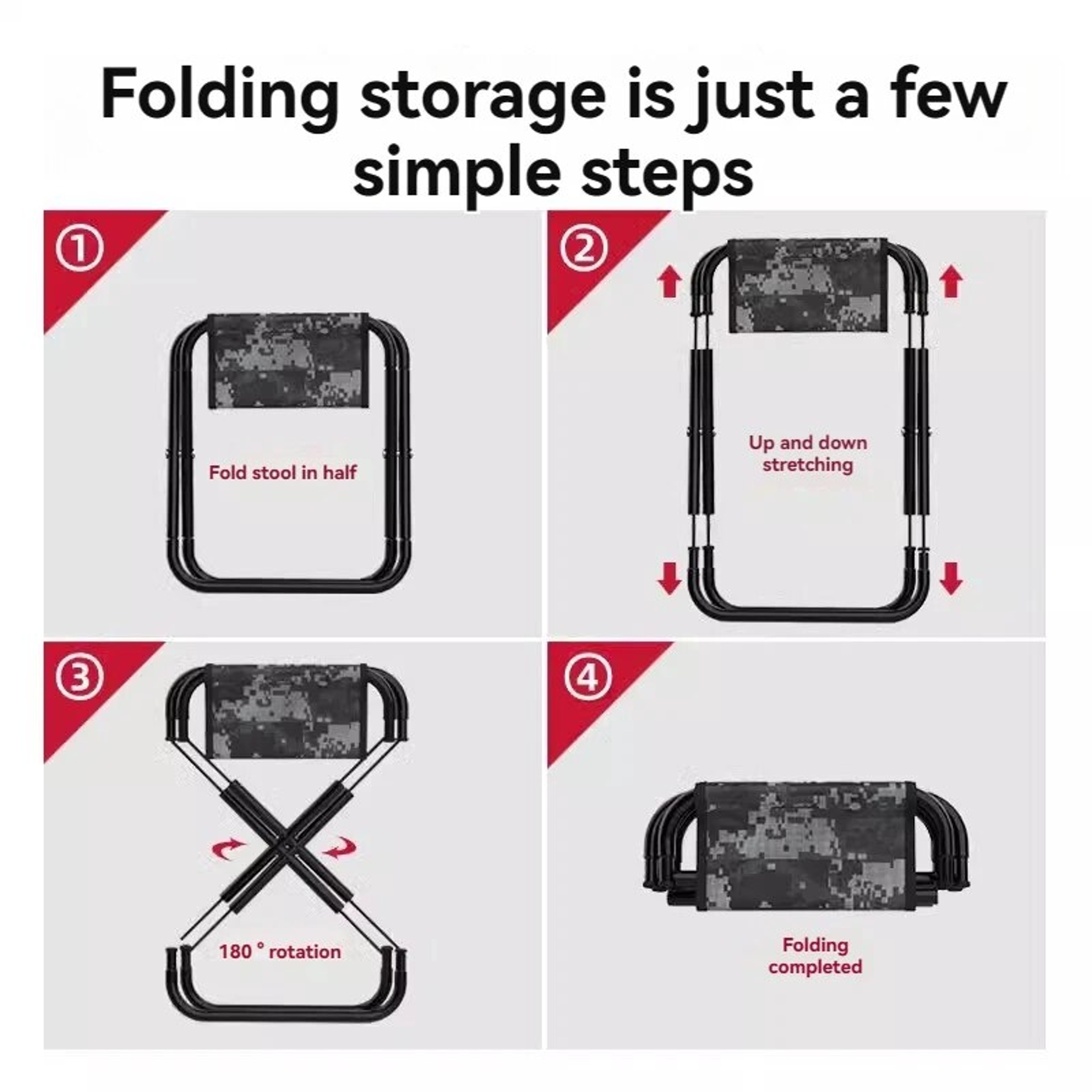 Folding Chairs Folding Stools Small Horse Shaped Beach Chairs Portable Outdoor Camping Handheld Fis