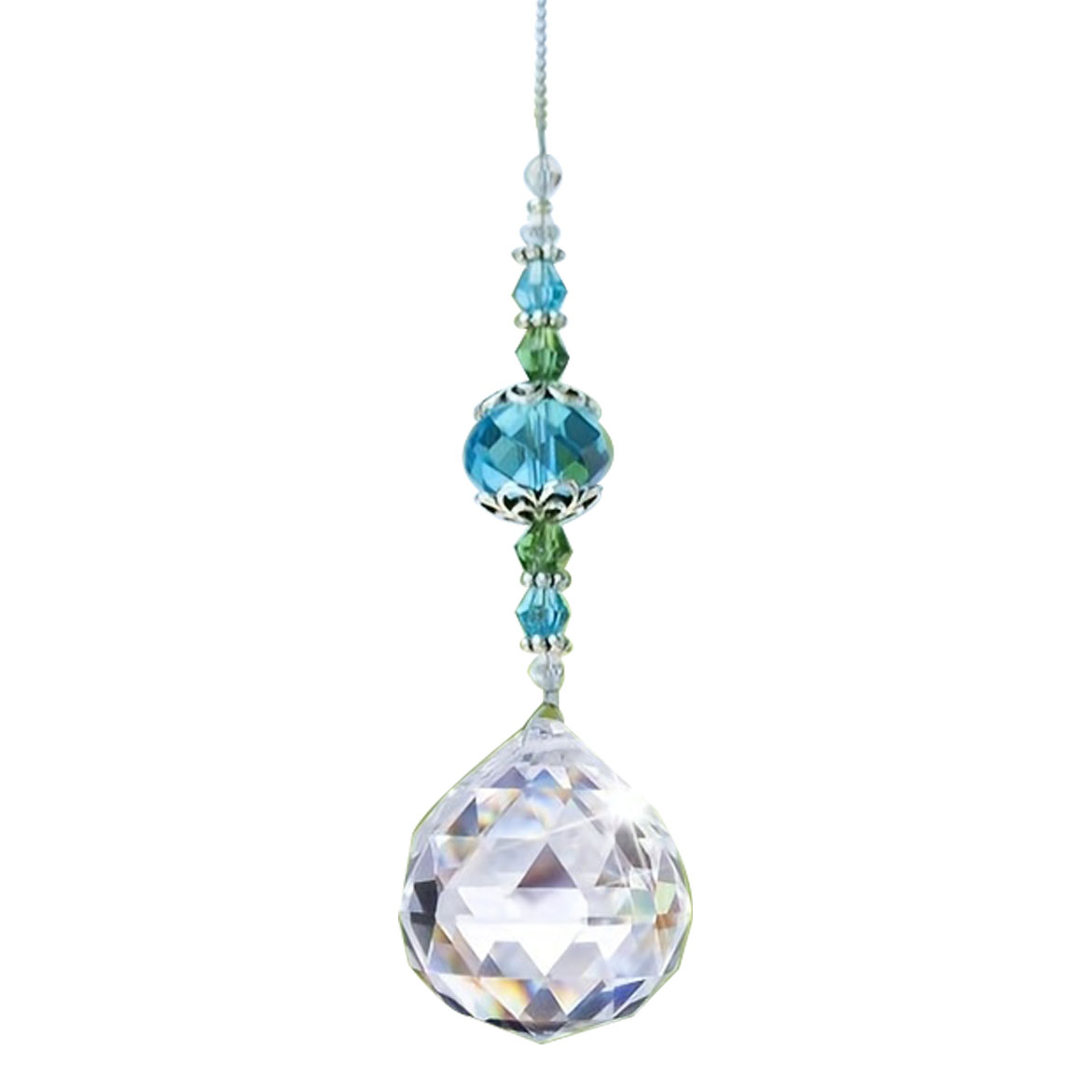 Clear Crystal Prism Suncatcher Ball, Rainbow Maker Window Yard Art Decor, Hanging Crystal Decor for Sunlight Reflections – view 7