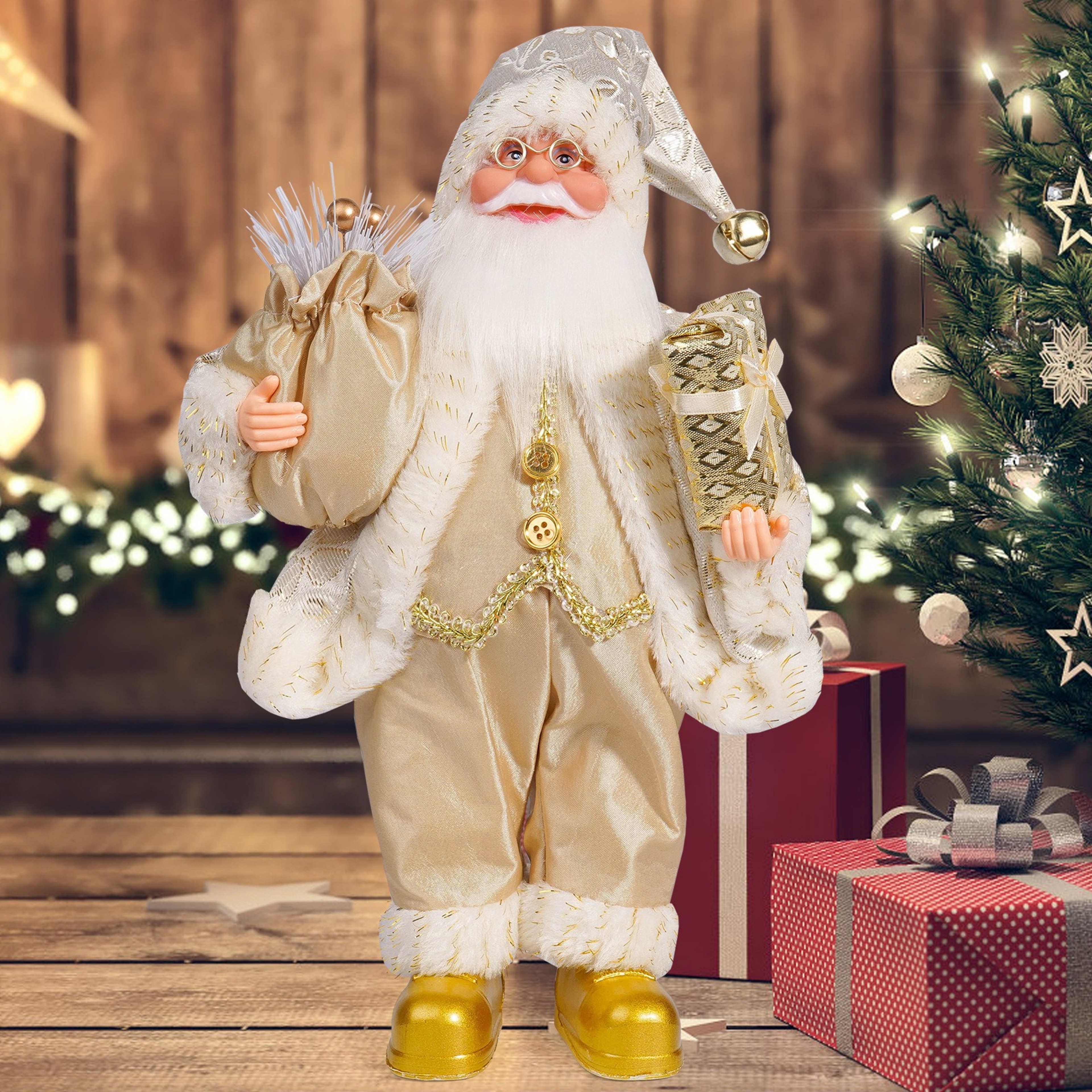 Christmas Santa Claus Figurines Holiday Desktop Ornaments Party And Home Decoration Crafts 6