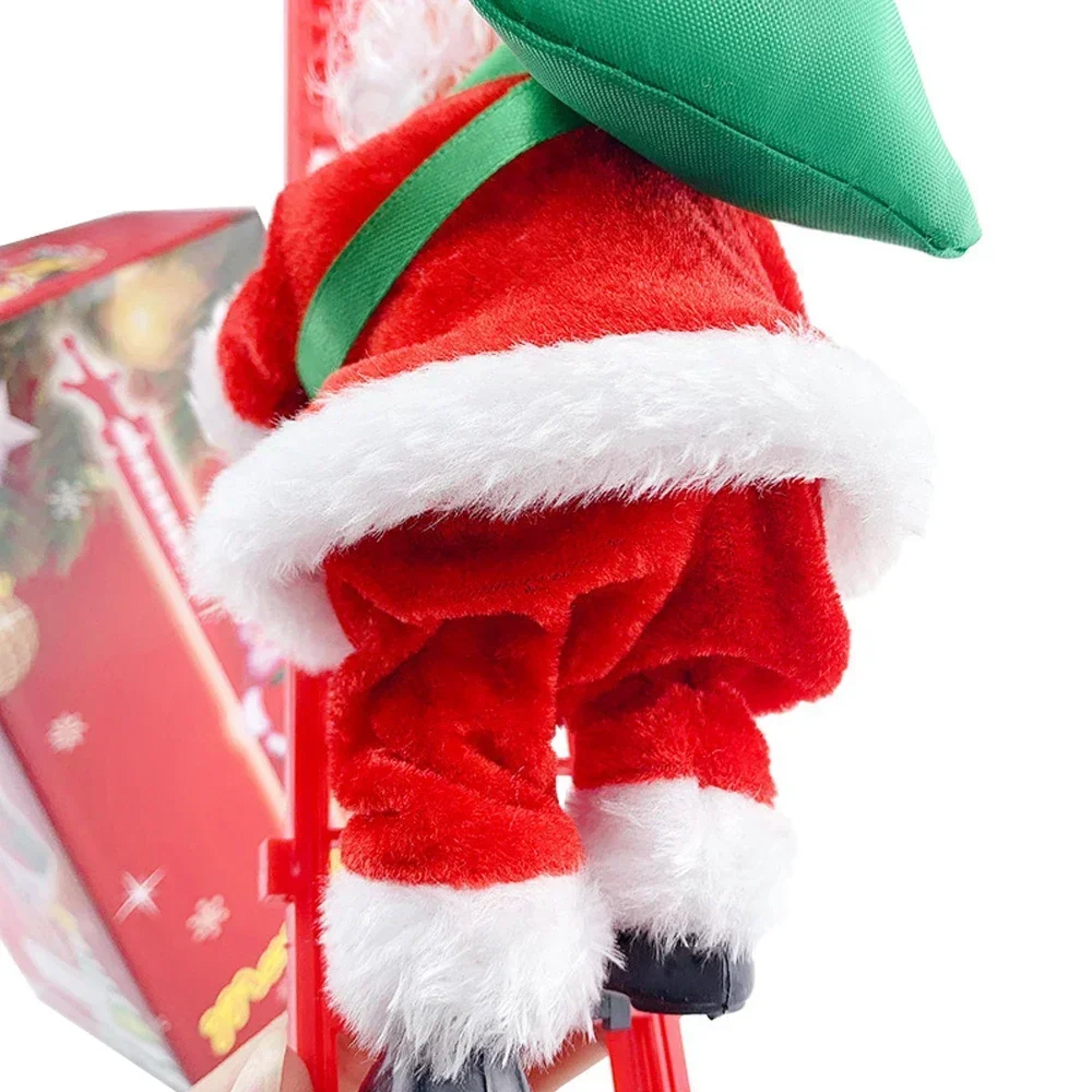 Christmas Ornament Decoration for Home, Electric Climbing Ladder Santa Claus Music Doll, Hanging Tree Decor, Festive – view 5