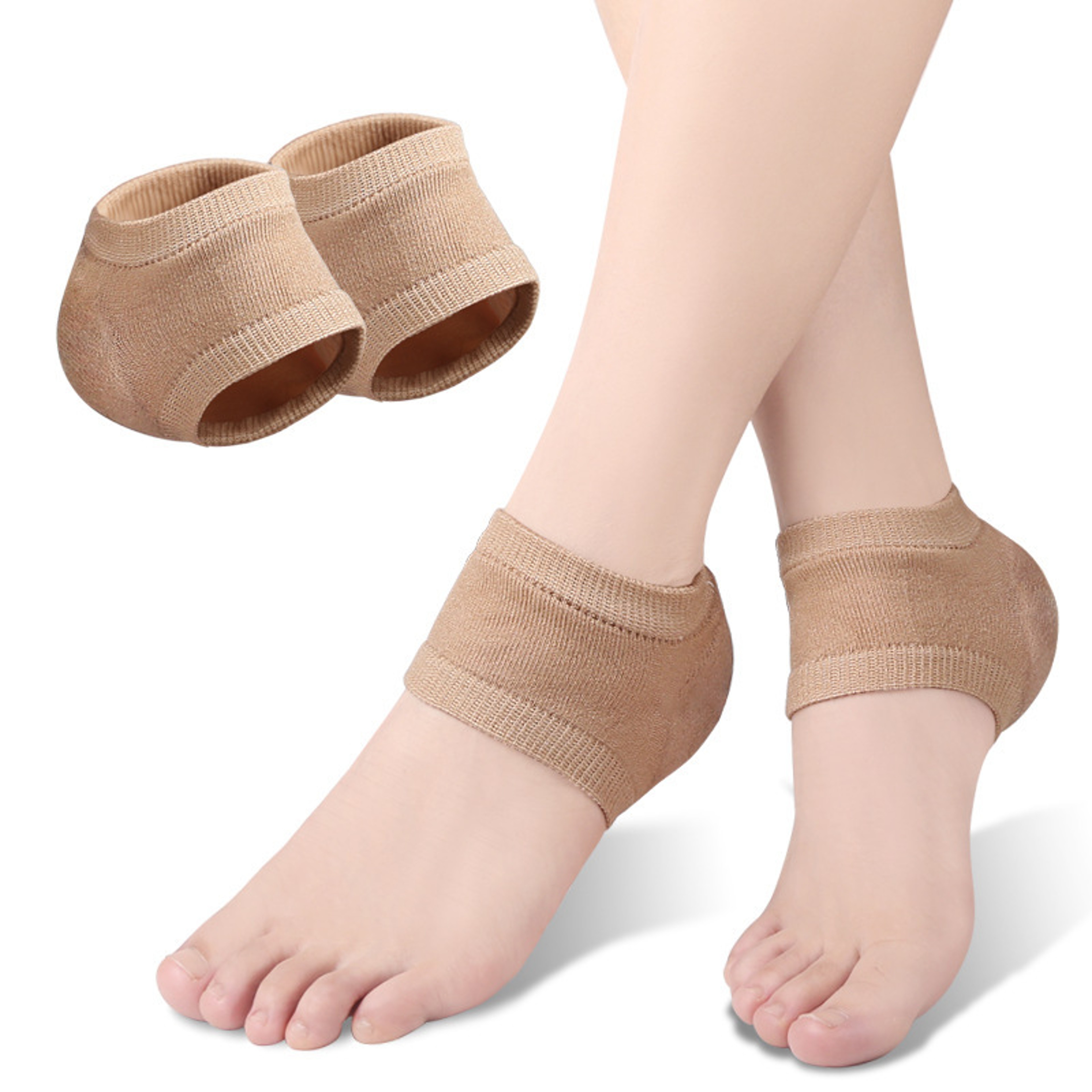 Heel Gel Socks For Feet Care ShockAbsorbing Cushion For Cracked Heels And Skin Repair 7