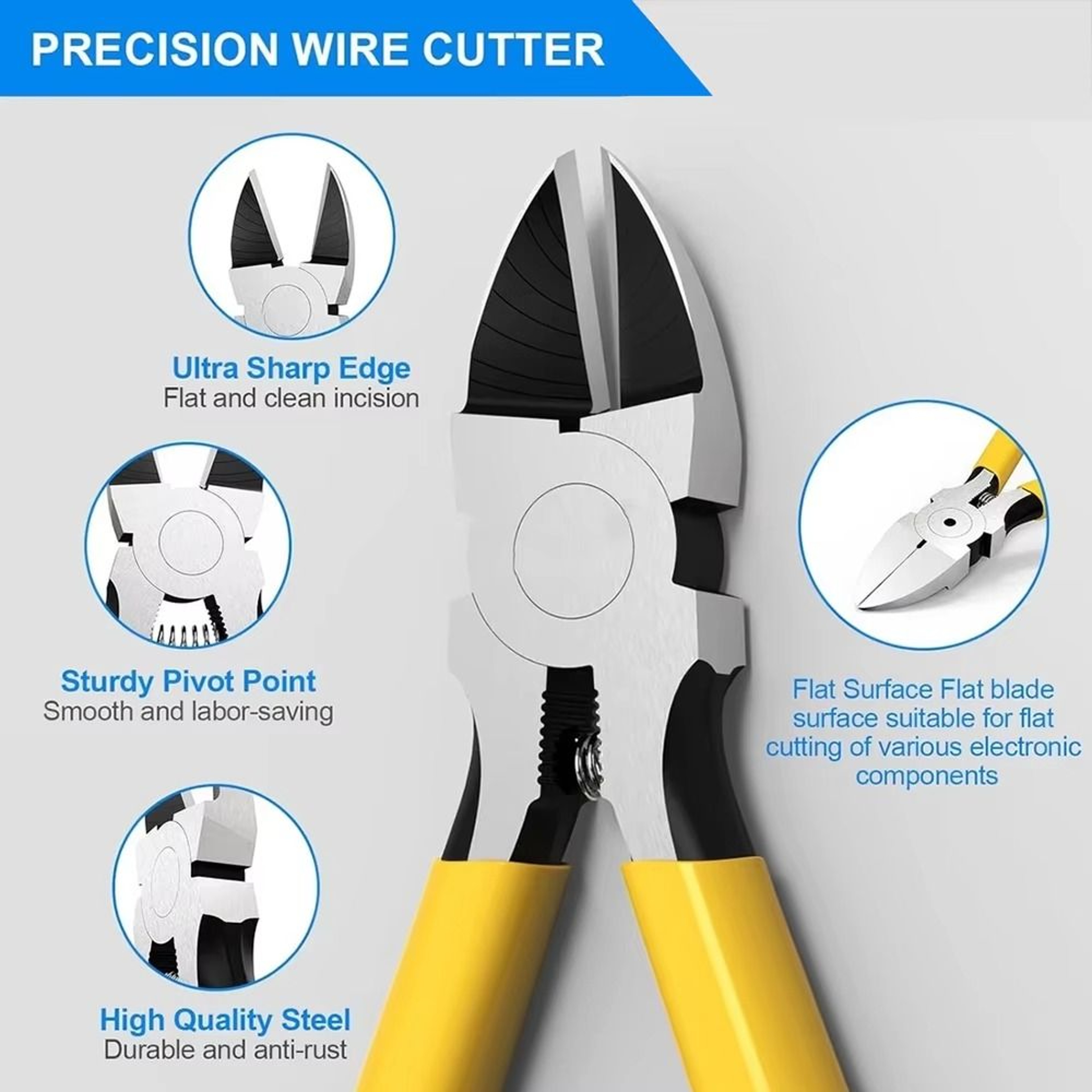 Precision Long Nose Wire Cutter Pliers For Crafting Electronics  Cable Cutting 4