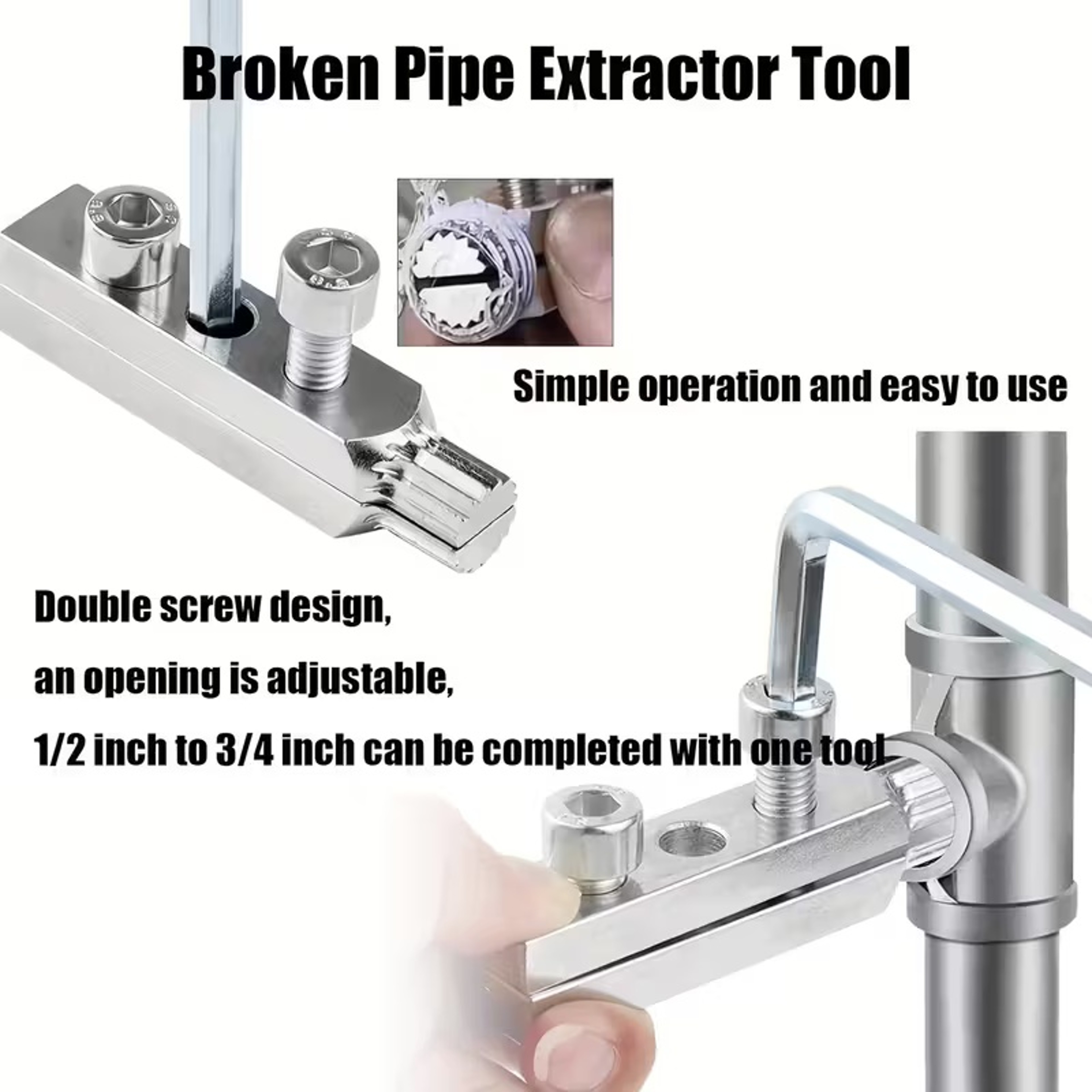 Precision Faucet Thread Extractor Kit For Broken Valve  Pipe Repairs 3