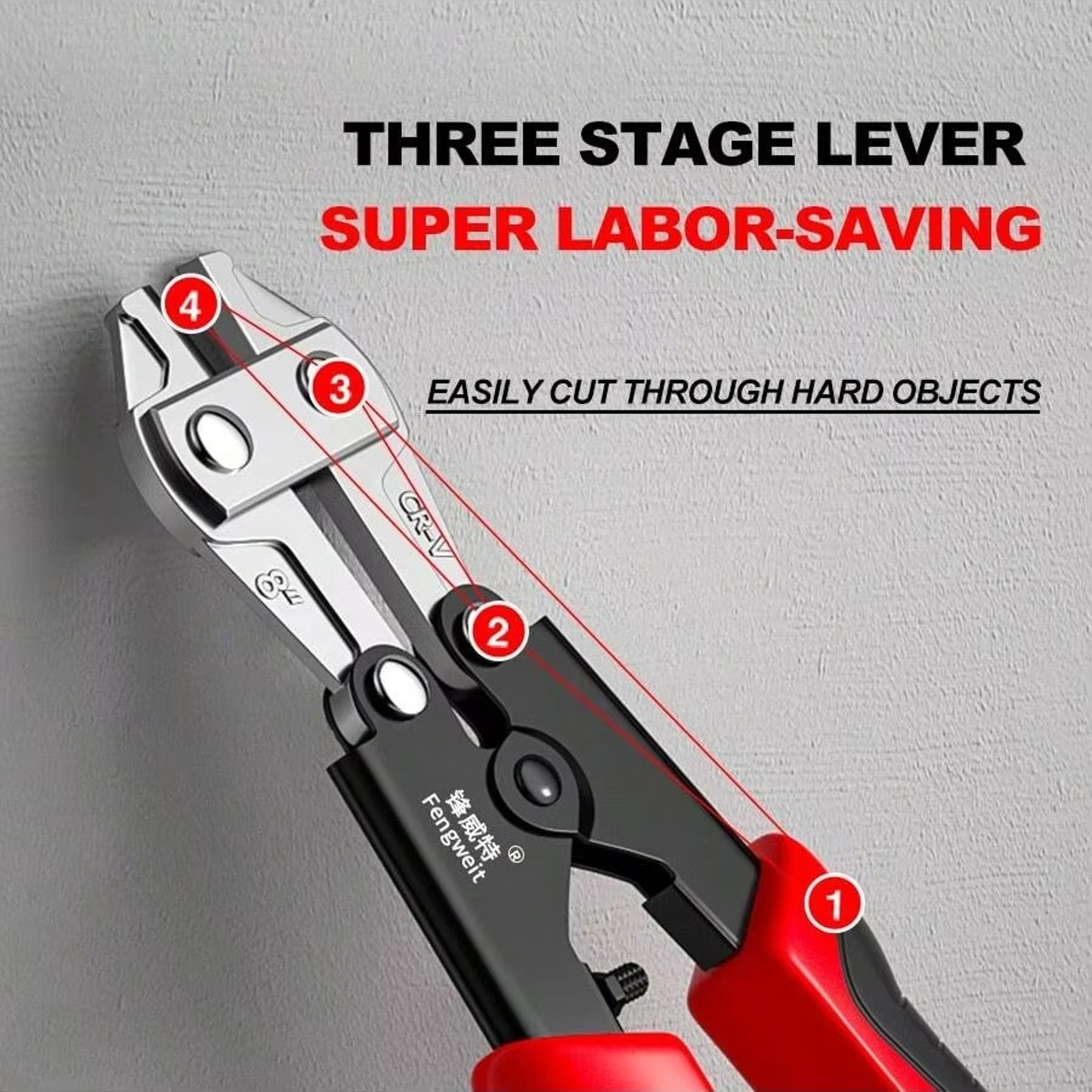 Premium Compact Mini Bolt Cutter Chrome Vanadium Steel Heavy Duty Wire Cutter Tool 4