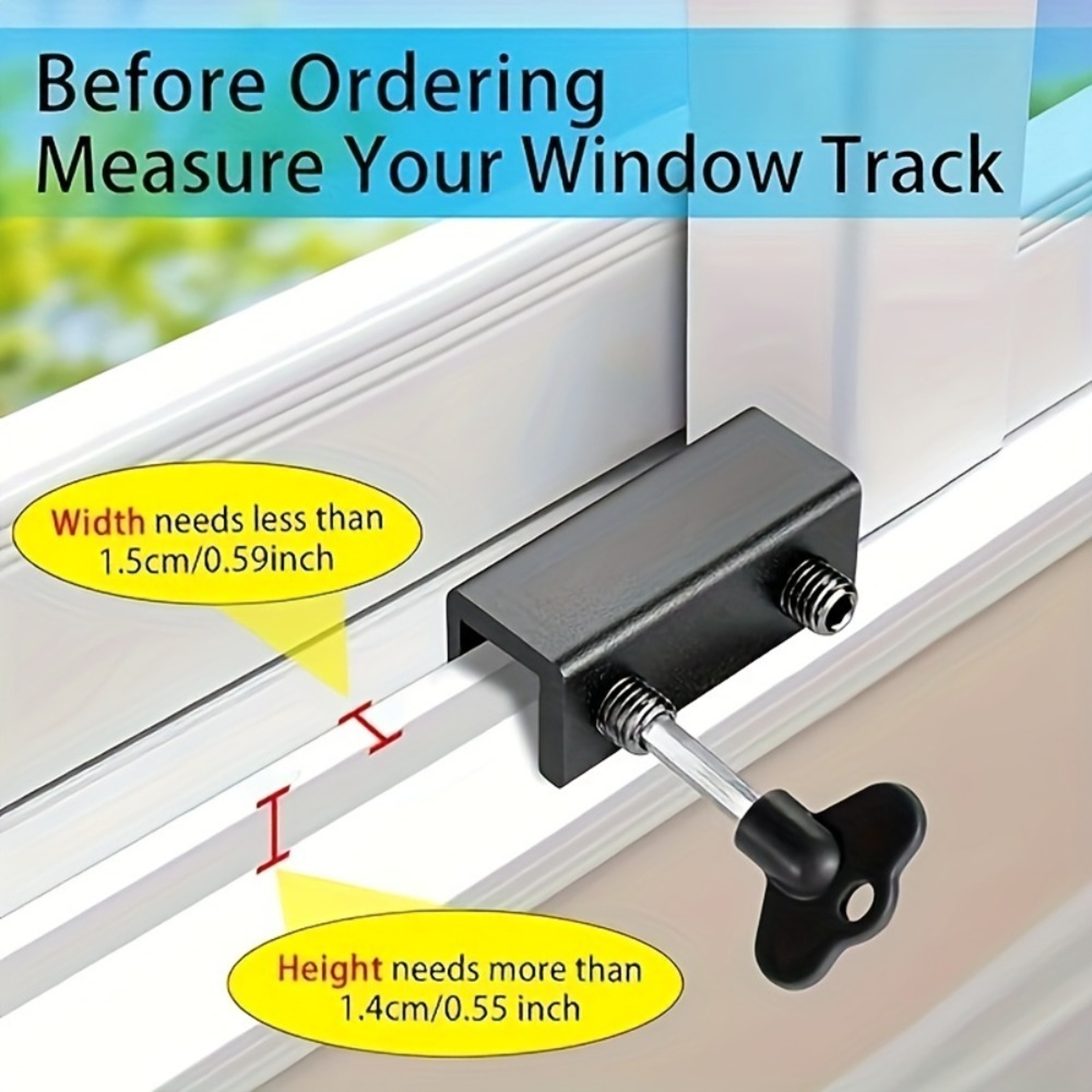 SafeSlide Adjustable Window Lock Stopper For Vertical  Horizontal Windows 3