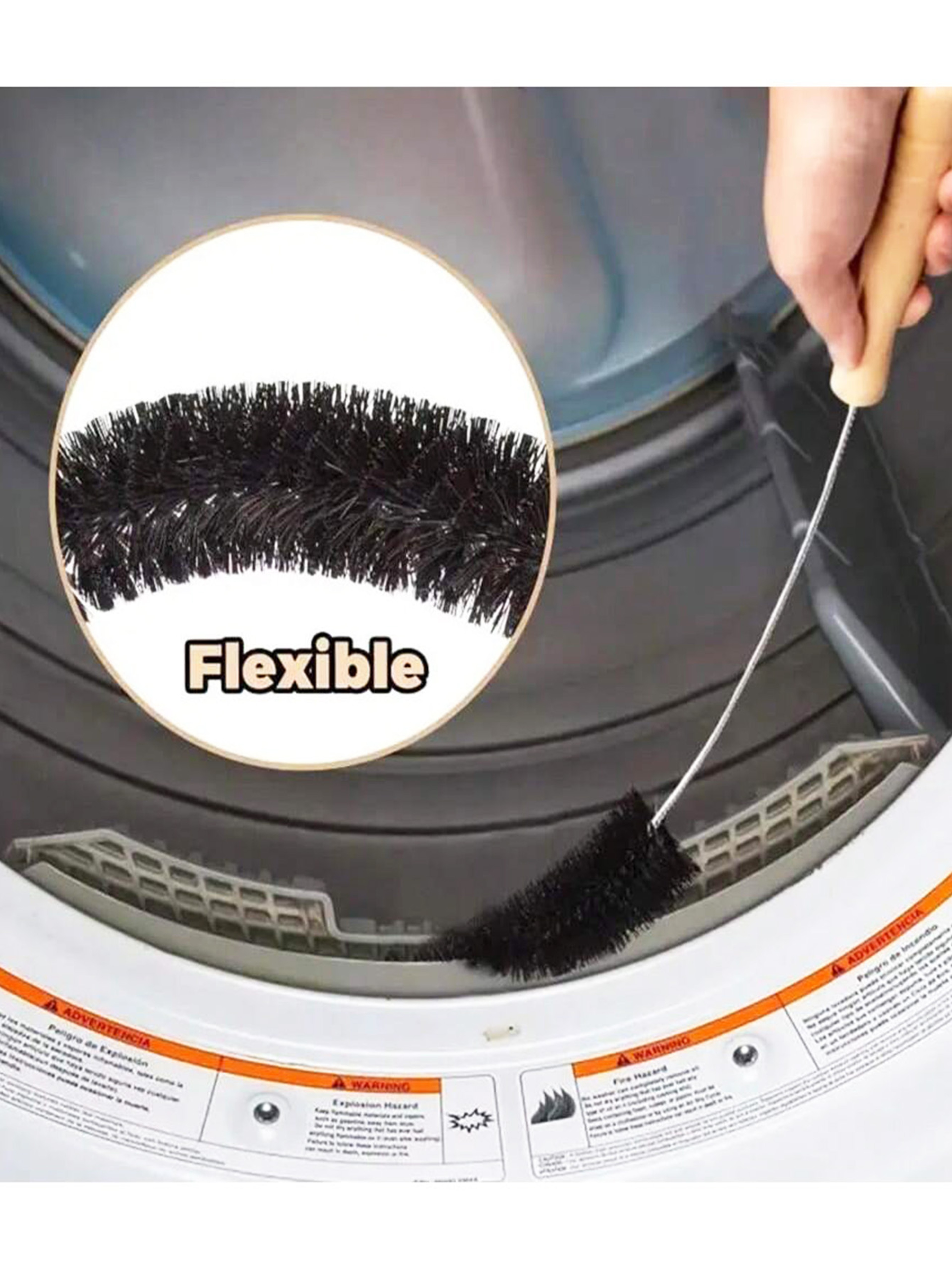Dryer Vent Cleaning Brush Long Flexible Lint Remover For Washer  Dryer Vents 3