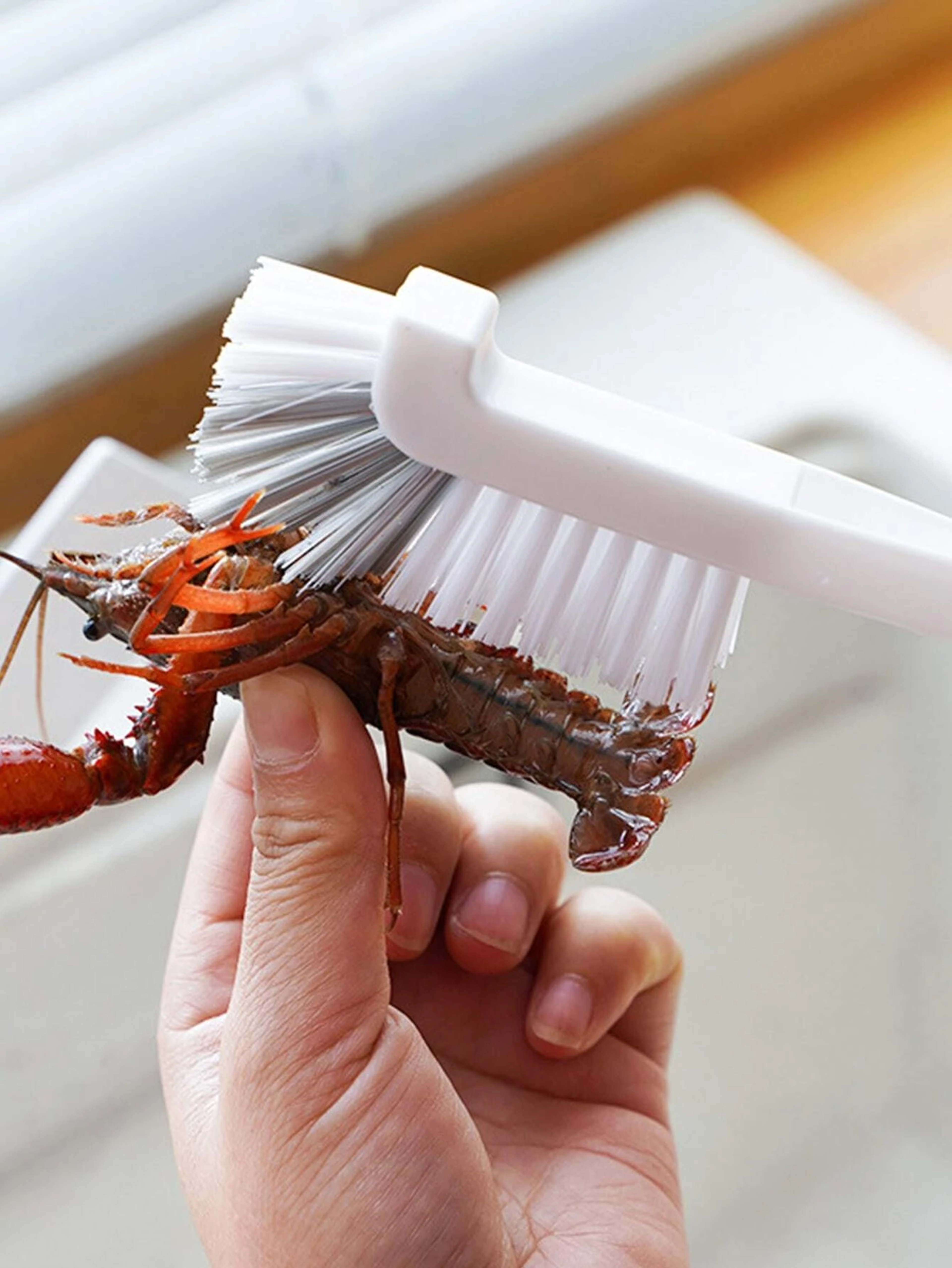 Long Handle Kitchen Cleaning Brush Stiff Bristle Scrub  Crevice Cleaning Tool 5