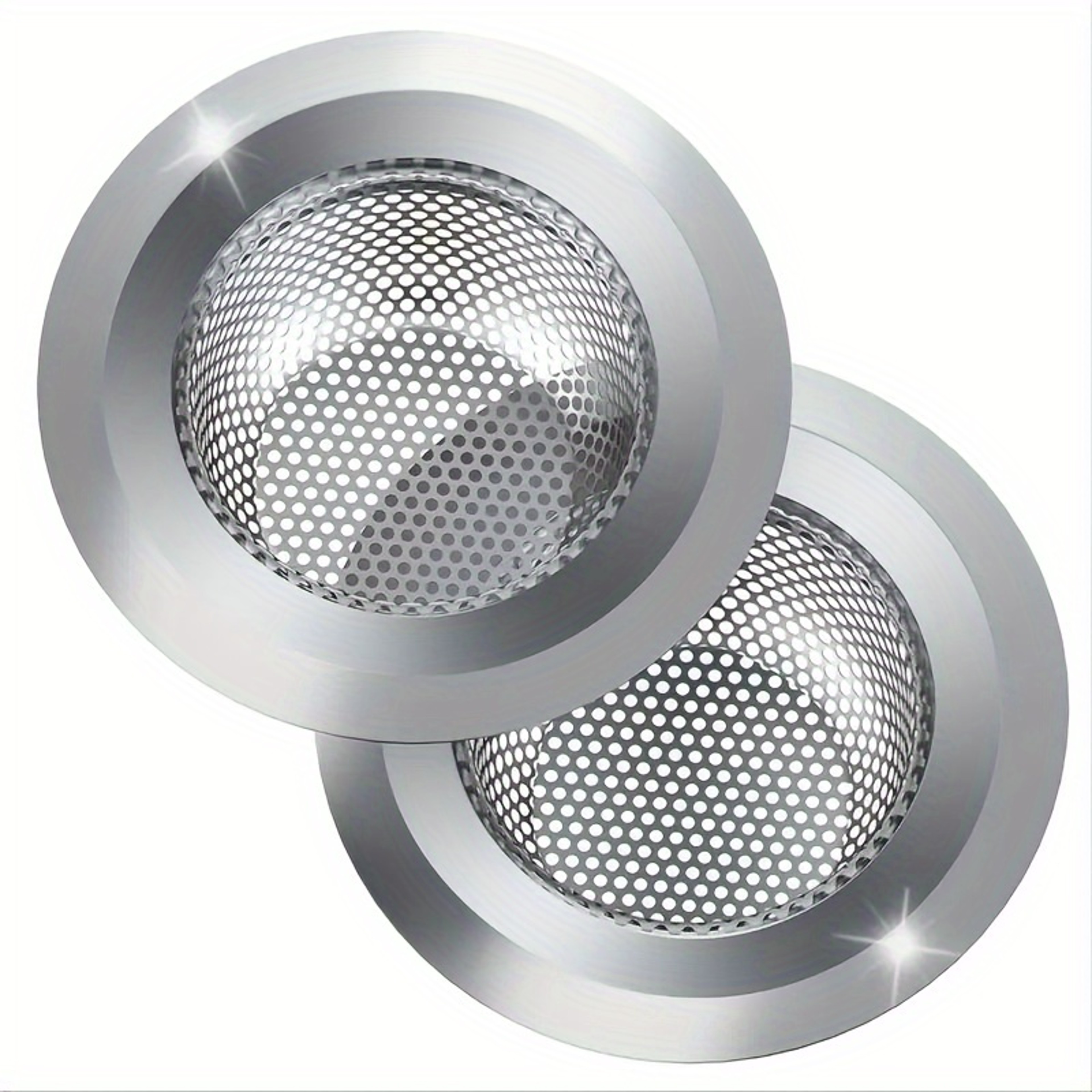 FlowGuard Stainless Steel Kitchen Sink Strainer Set Wide Rim Food Catchers 0
