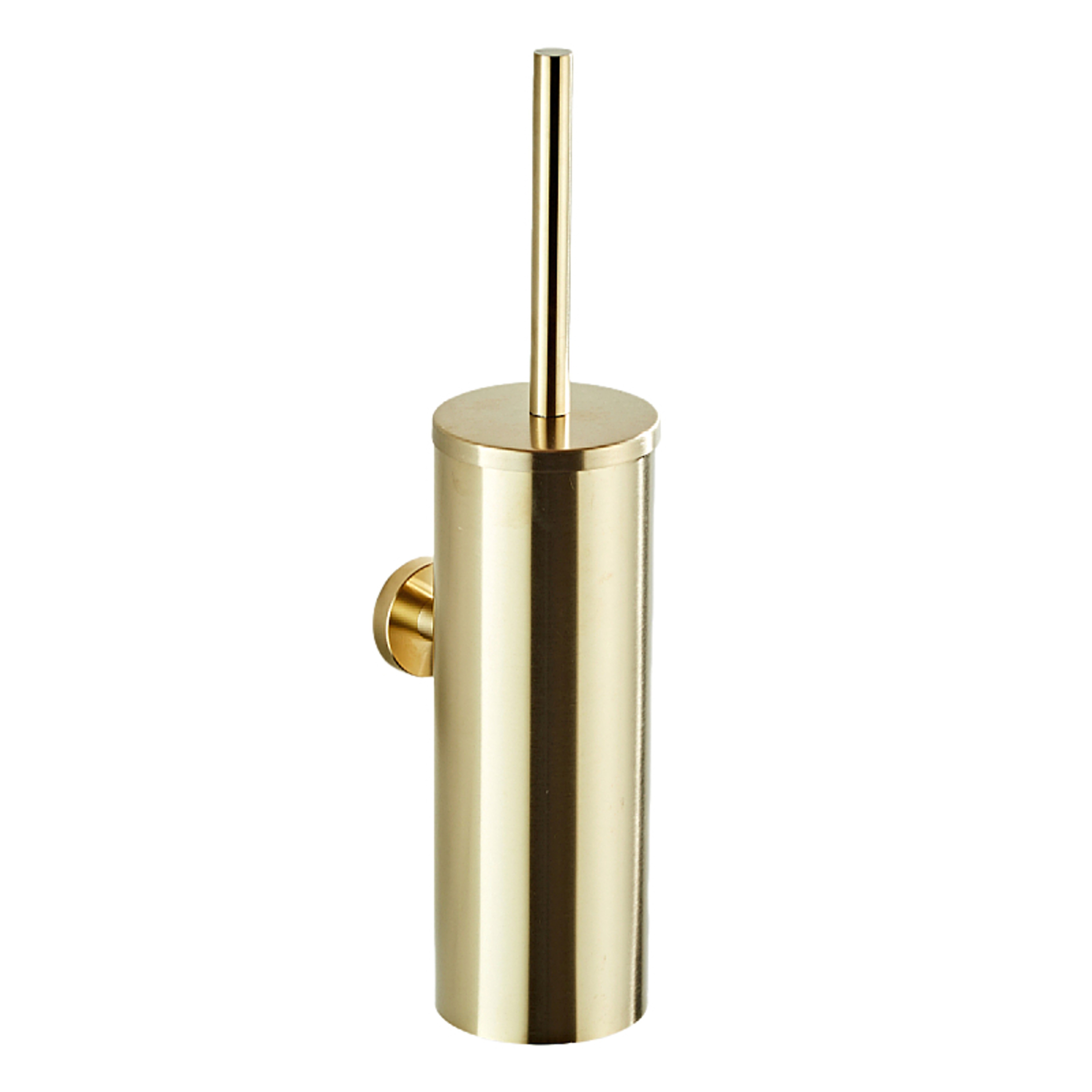 Brushed Gold Stainless Steel Toilet Brush Set with Wall Mount Holder – view 7