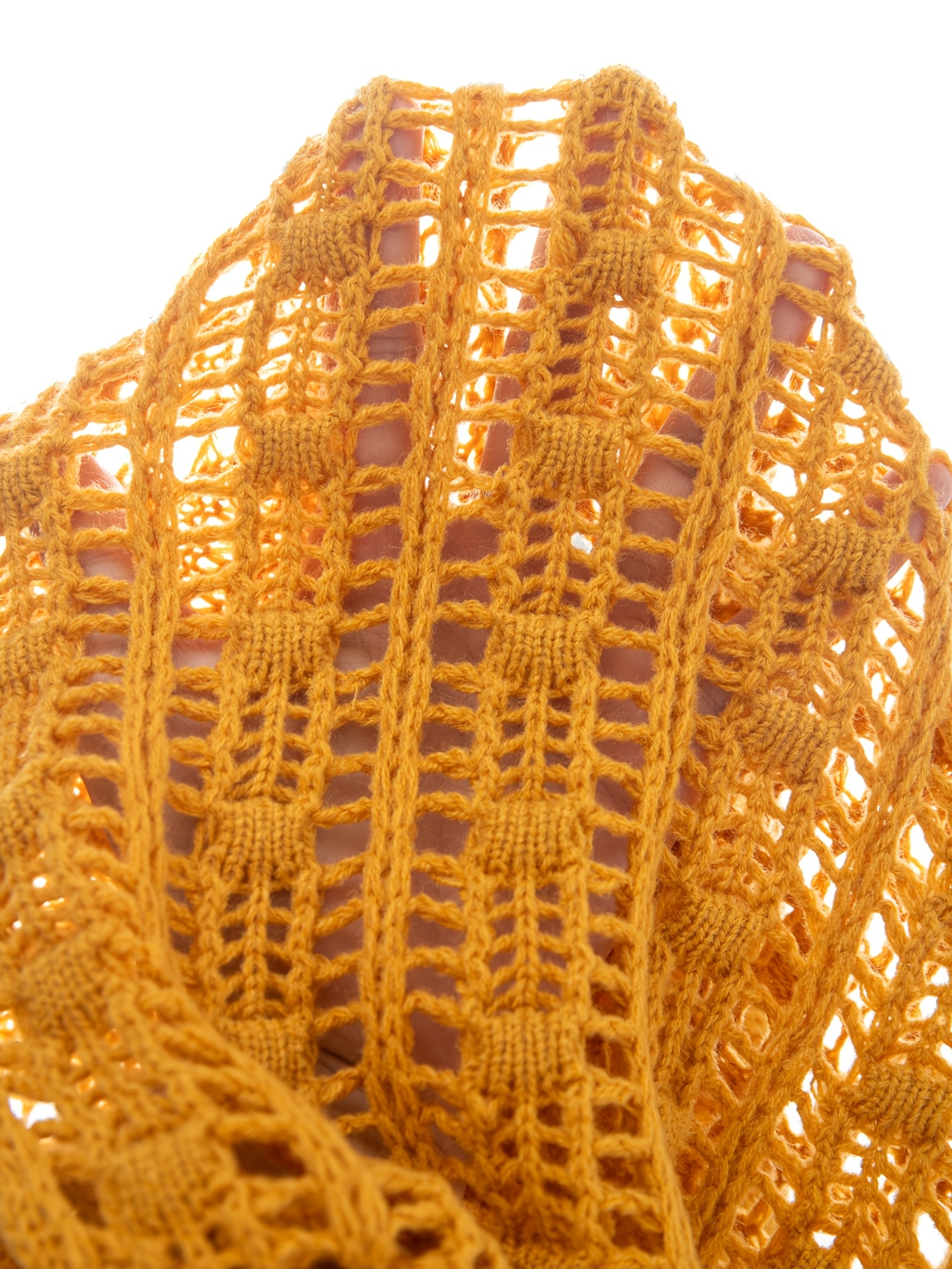 Pearl Accent Crochet Halter Knit Top Breathable Crochet Halter Top For Summer Style 3