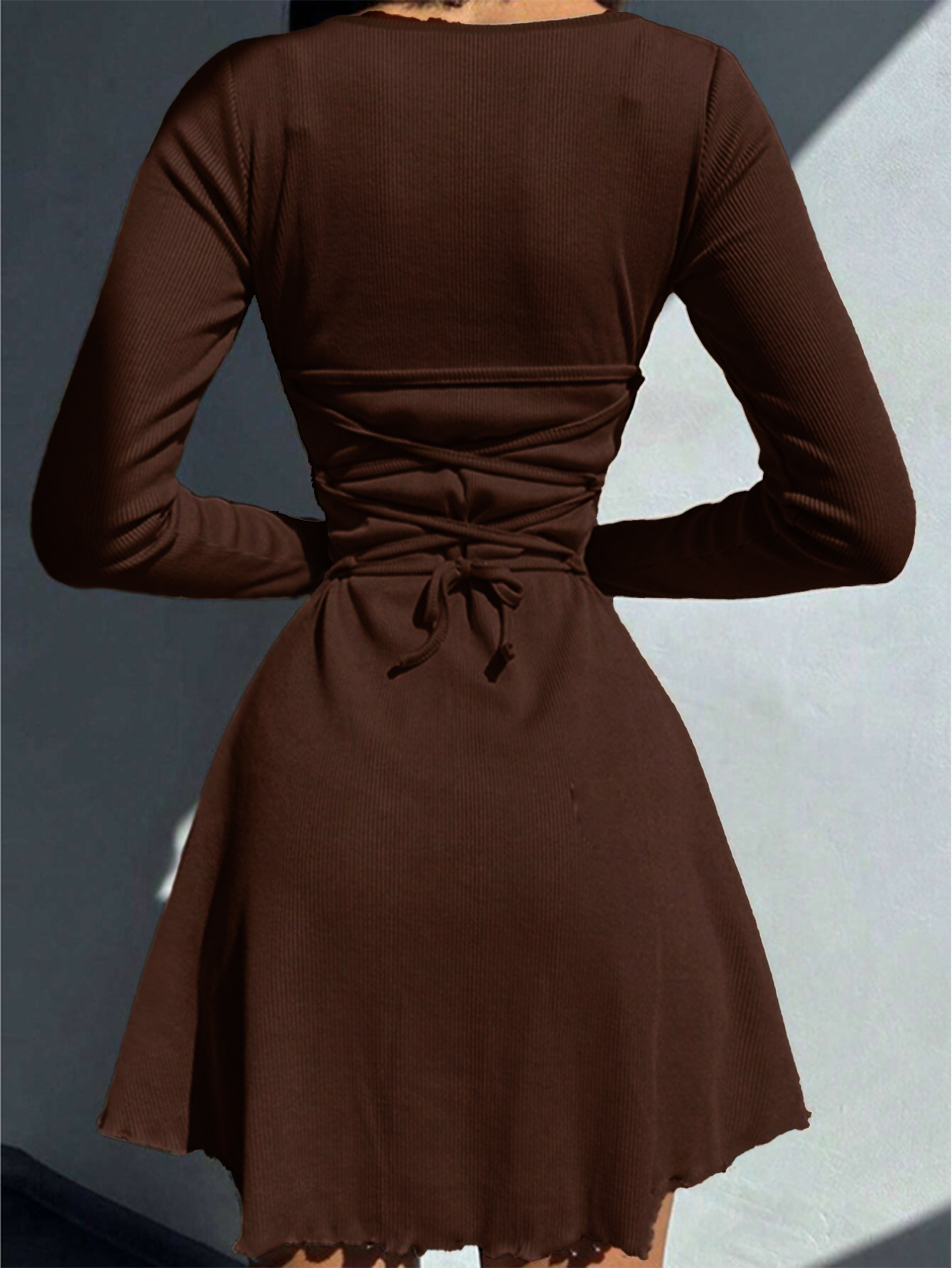 Elegant Long Sleeve Bodycon Mini Dress For Parties  Club Nights 5