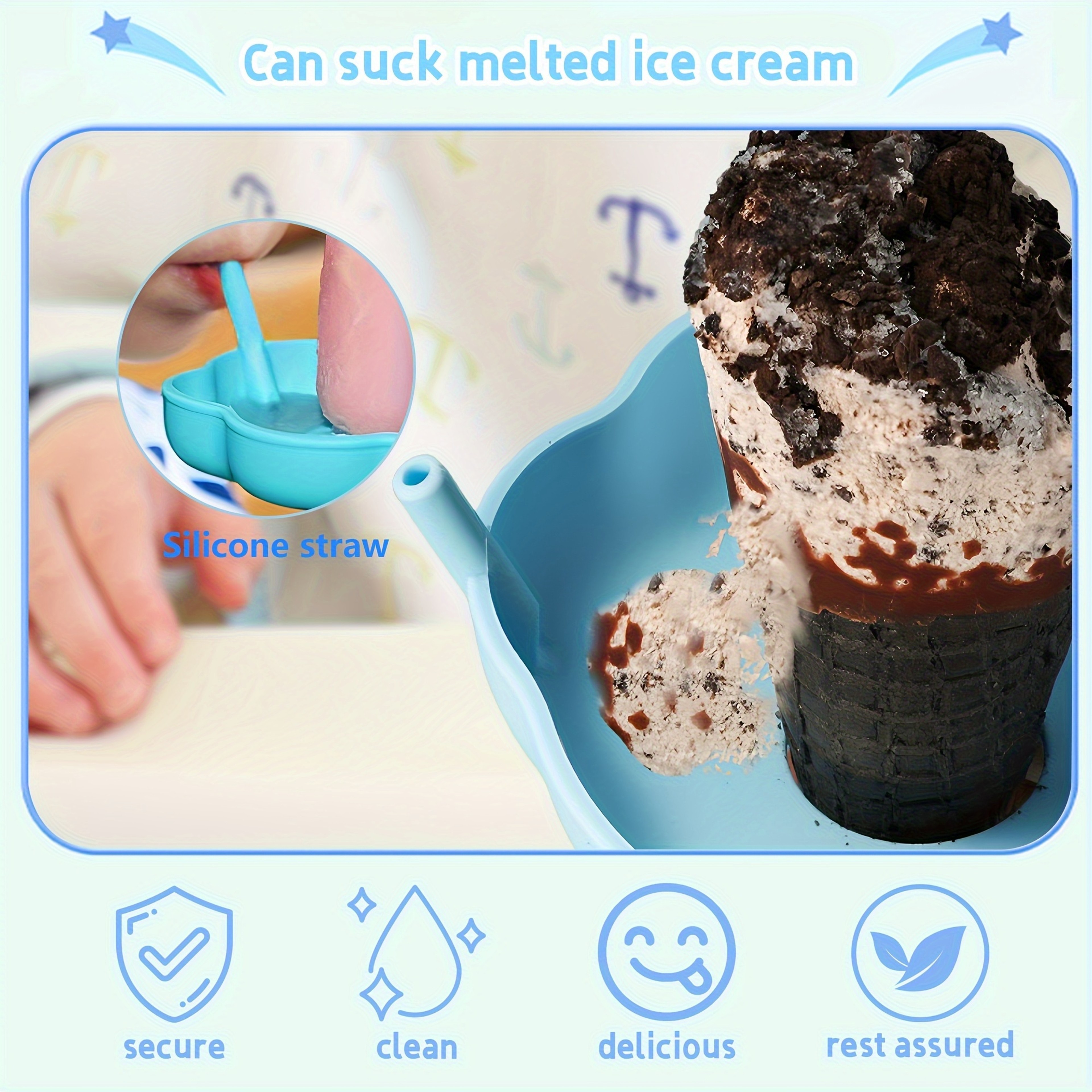 Silicone Popsicle Holder For Kids Reusable Popsicle Holder No Drip Ice Pop Holder  Leak Proof Catch 5