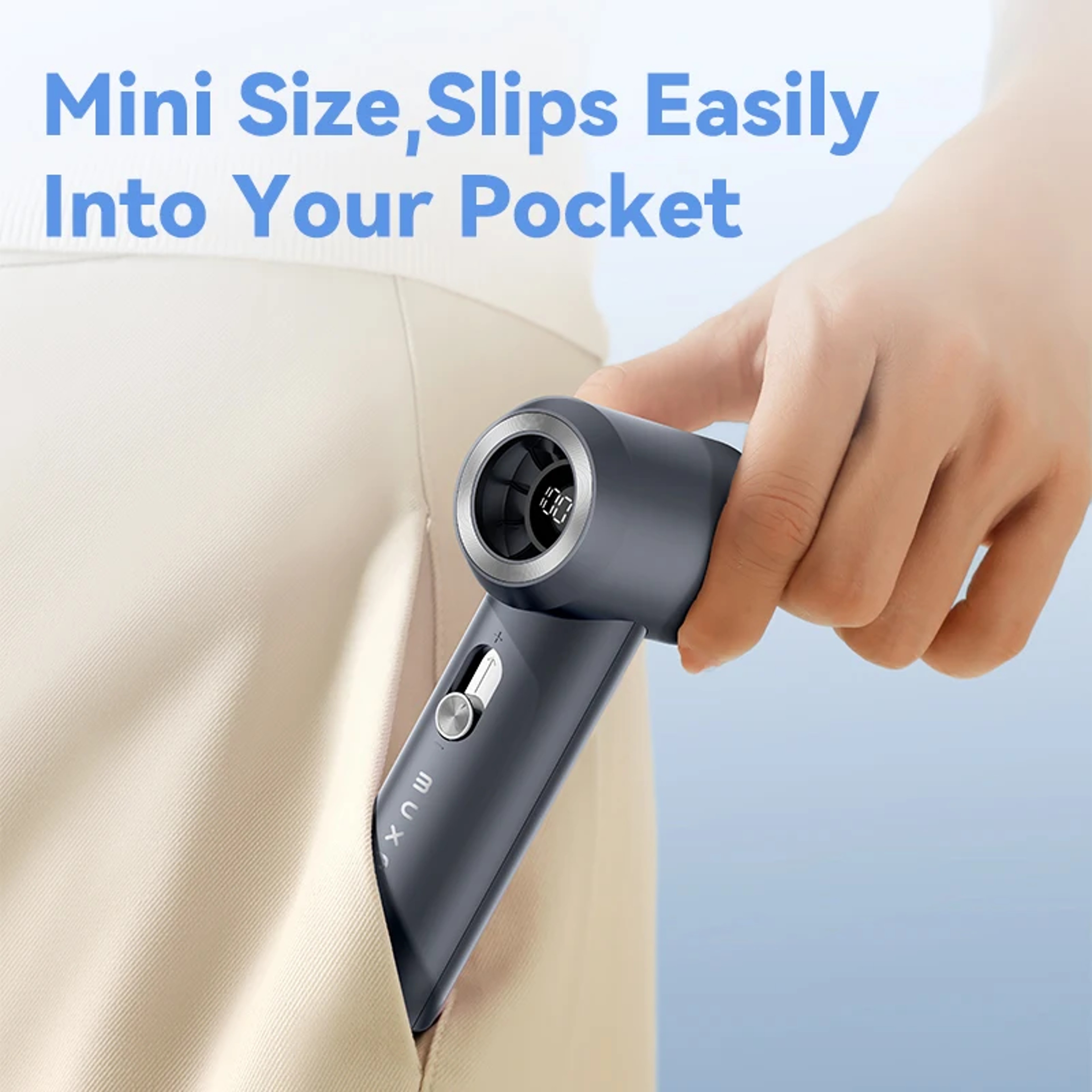 Portable Handheld Fan With Speed Control  Digital Display 5