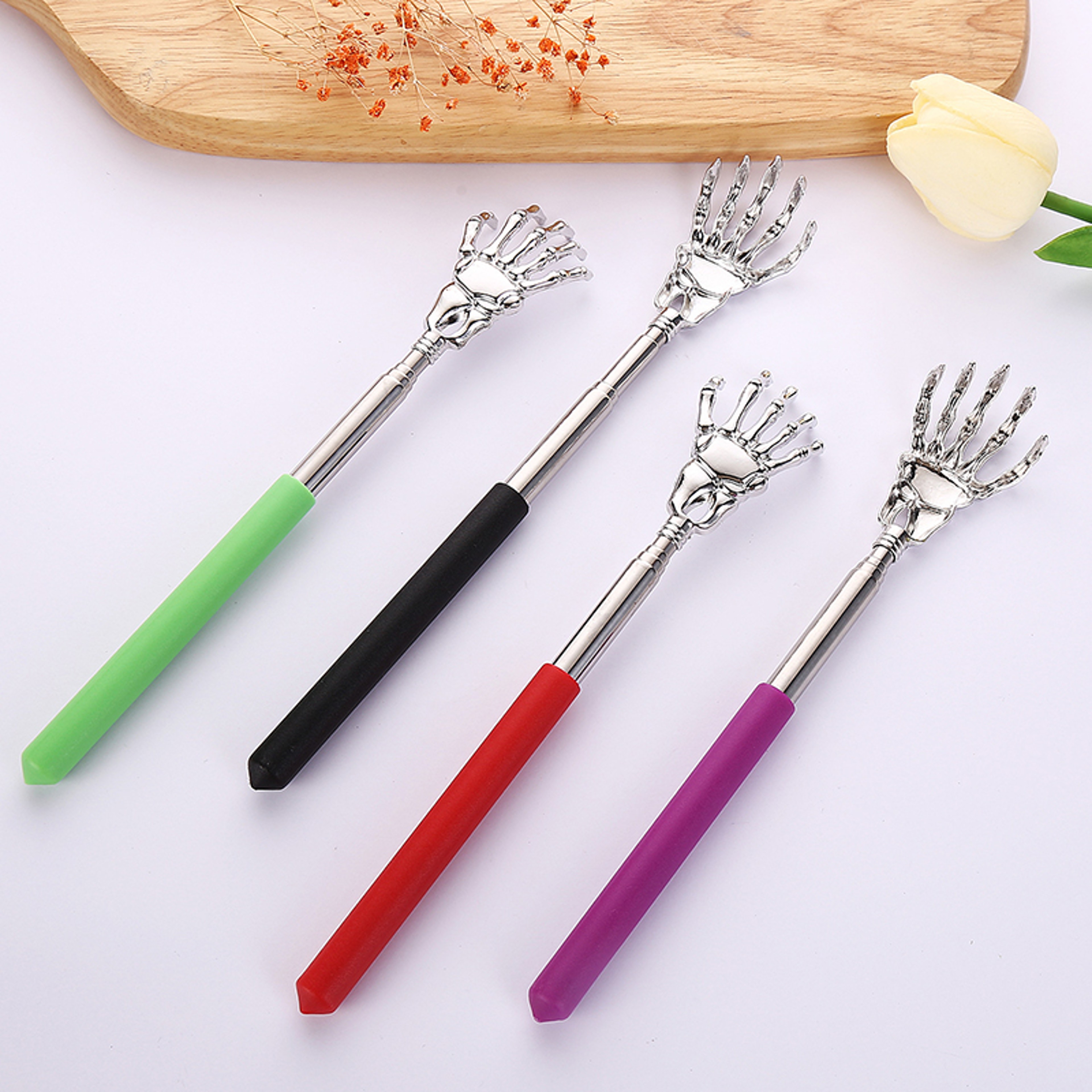 Stainless Steel Ghost Hand Itchy Scratcher Scalable Itchy Scratcher For Home Use Ideal For Elderly  3